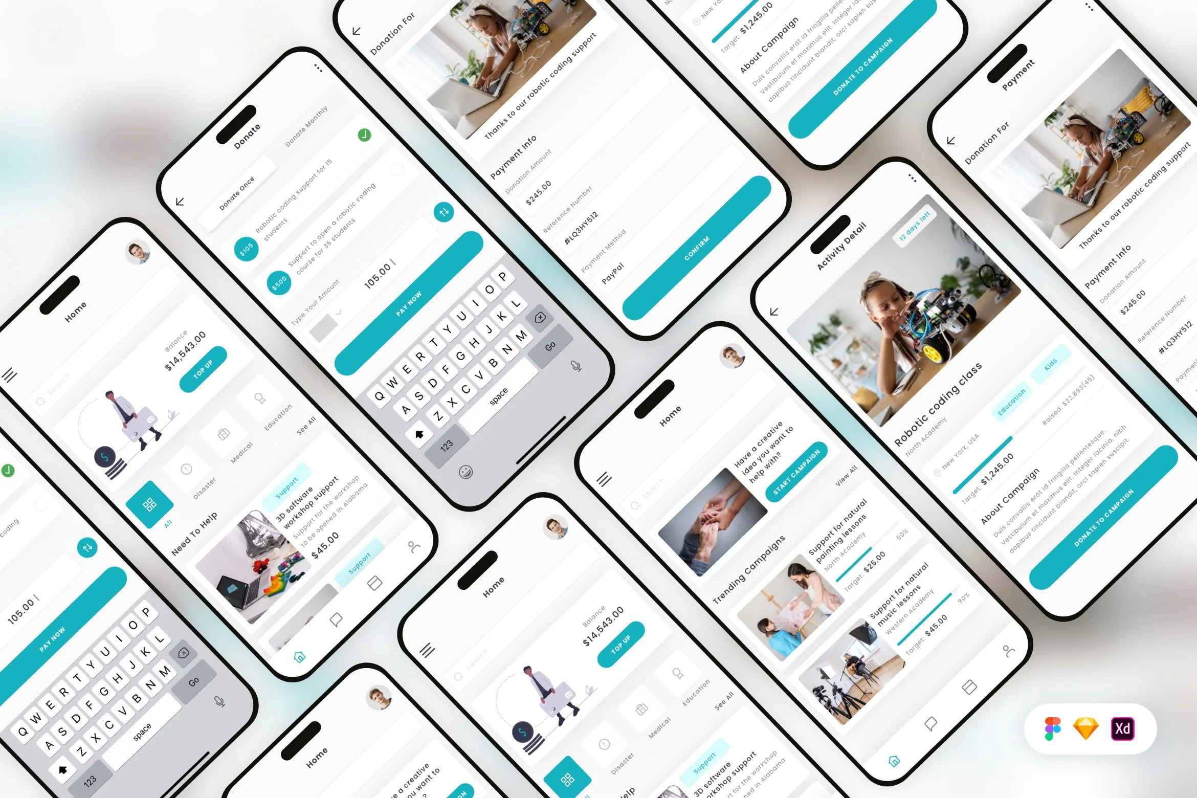 Donation & Crowdfunding Mobile App UI Kit