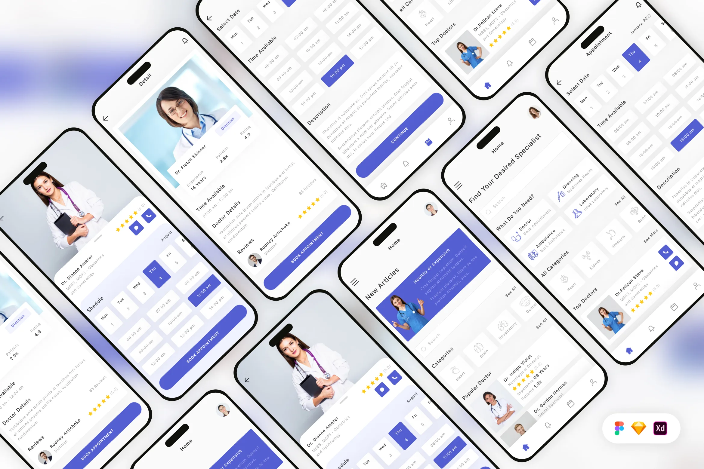 Medical Appointment Mobile App UI Kit