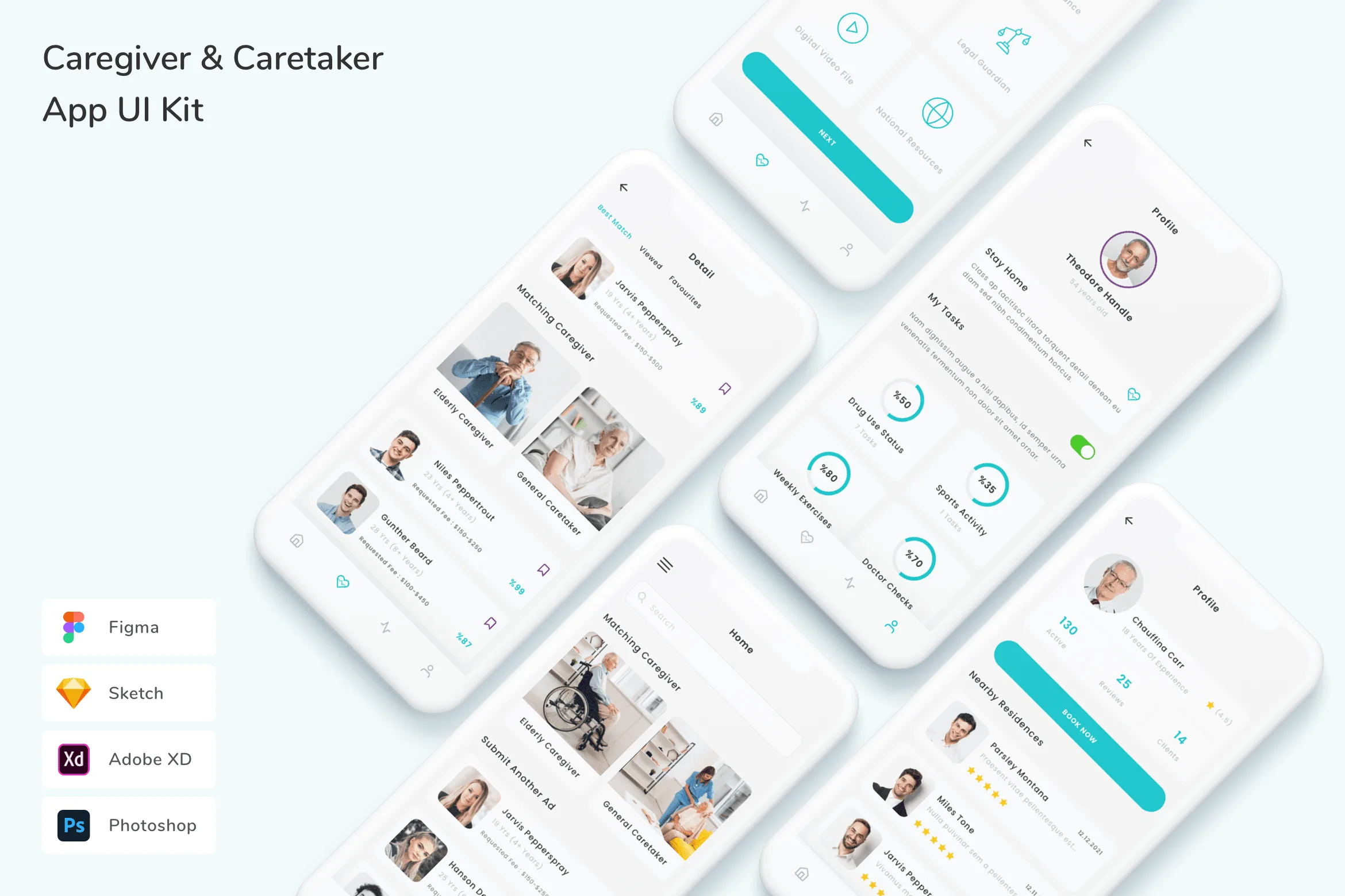 Caregiver & Caretaker App UI Kit