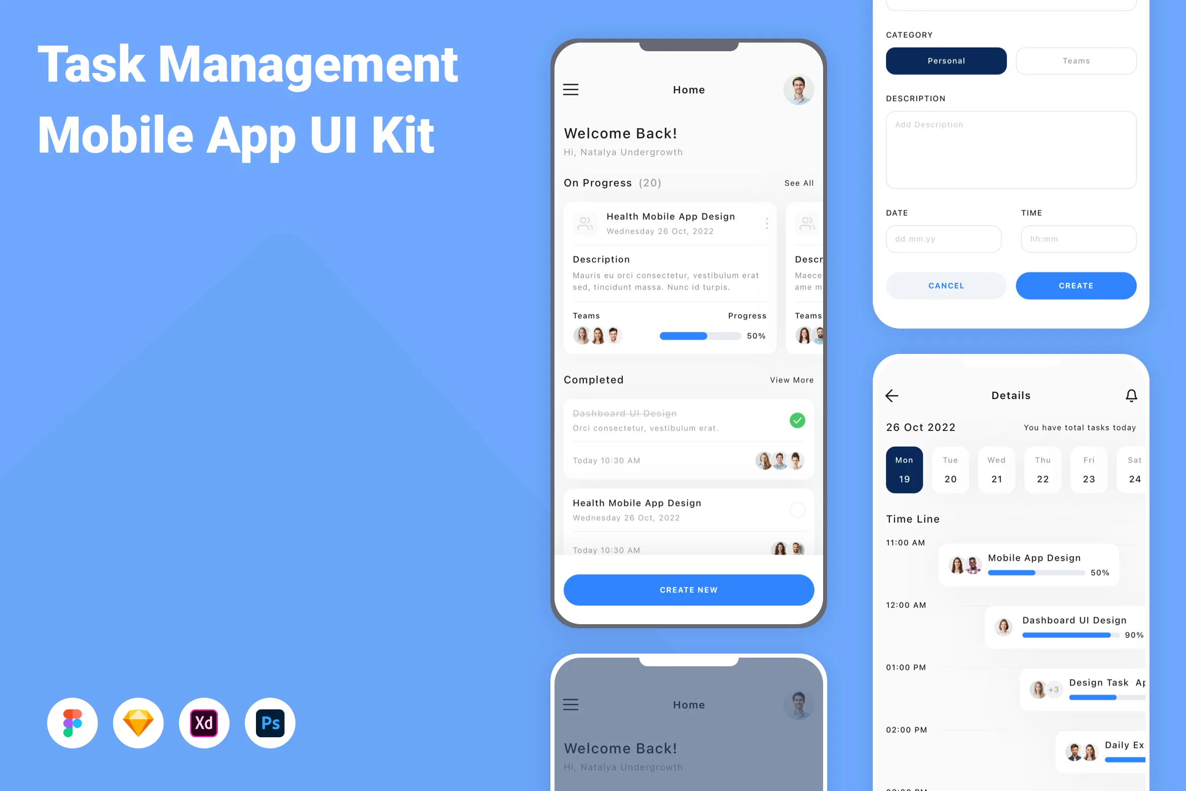 Task Management Mobile App UI Kit
