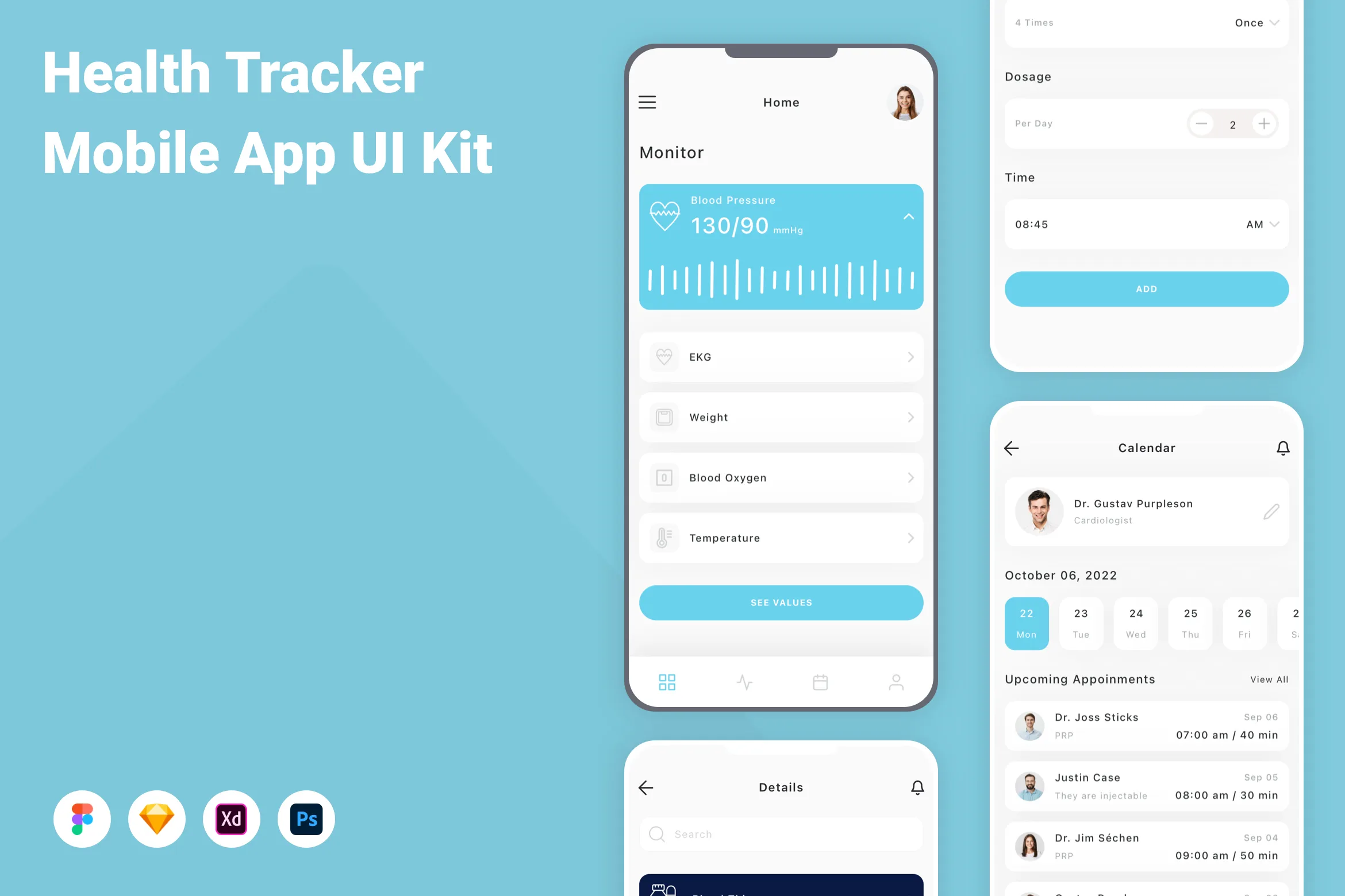 Health Tracker Mobile App UI Kit