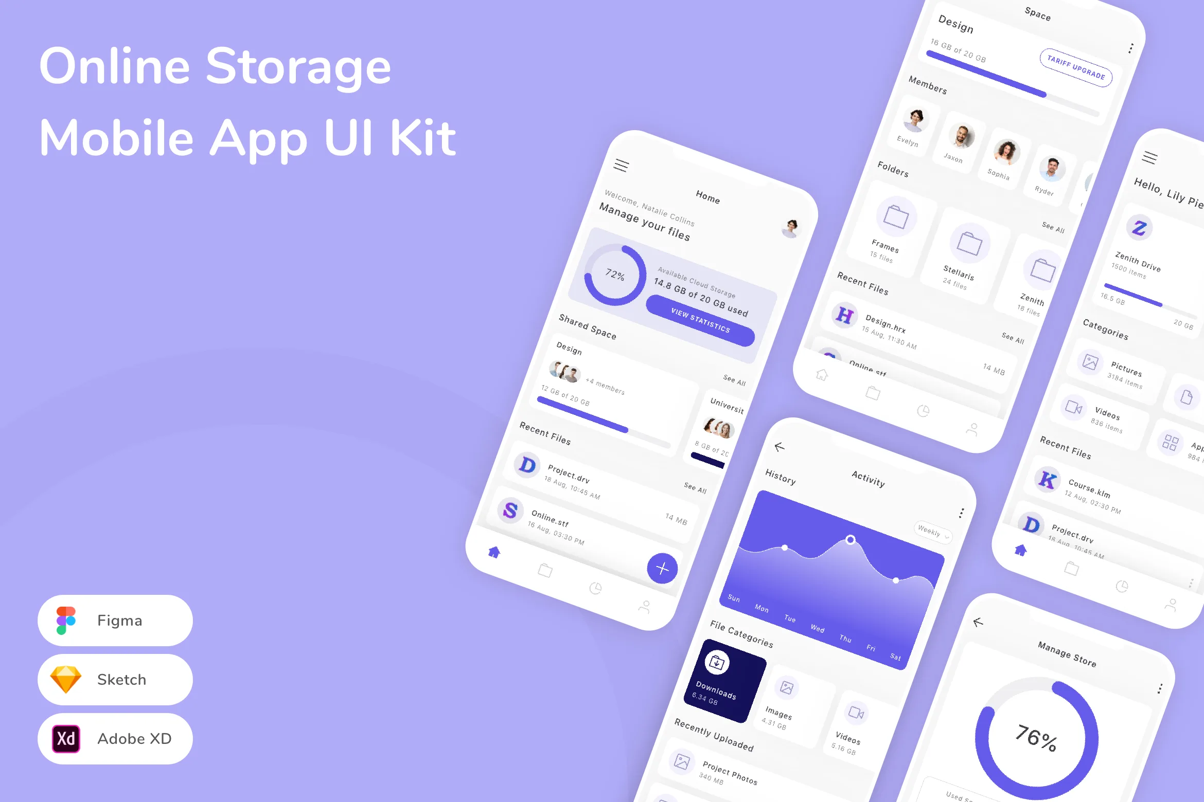 Online Storage Mobile App UI Kit