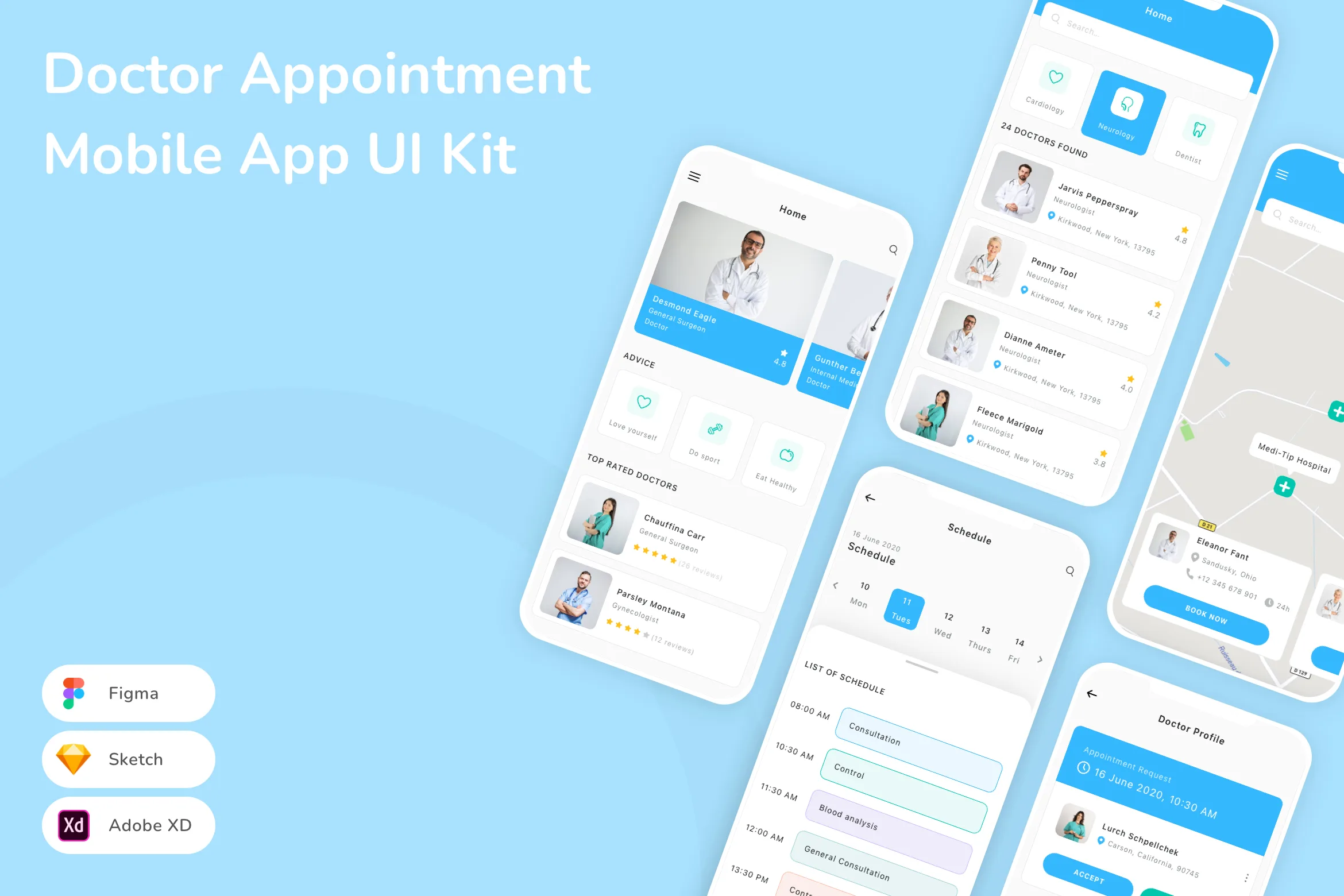 Doctor Appointment Mobile App UI Kit