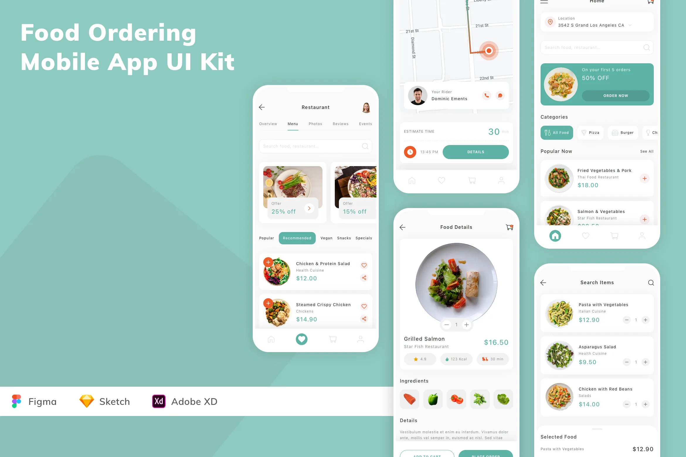 Food Ordering Mobile App UI Kit