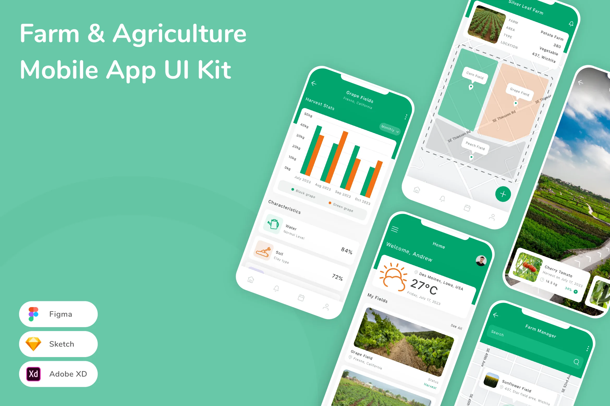 Farm & Agriculture Mobile App UI Kit