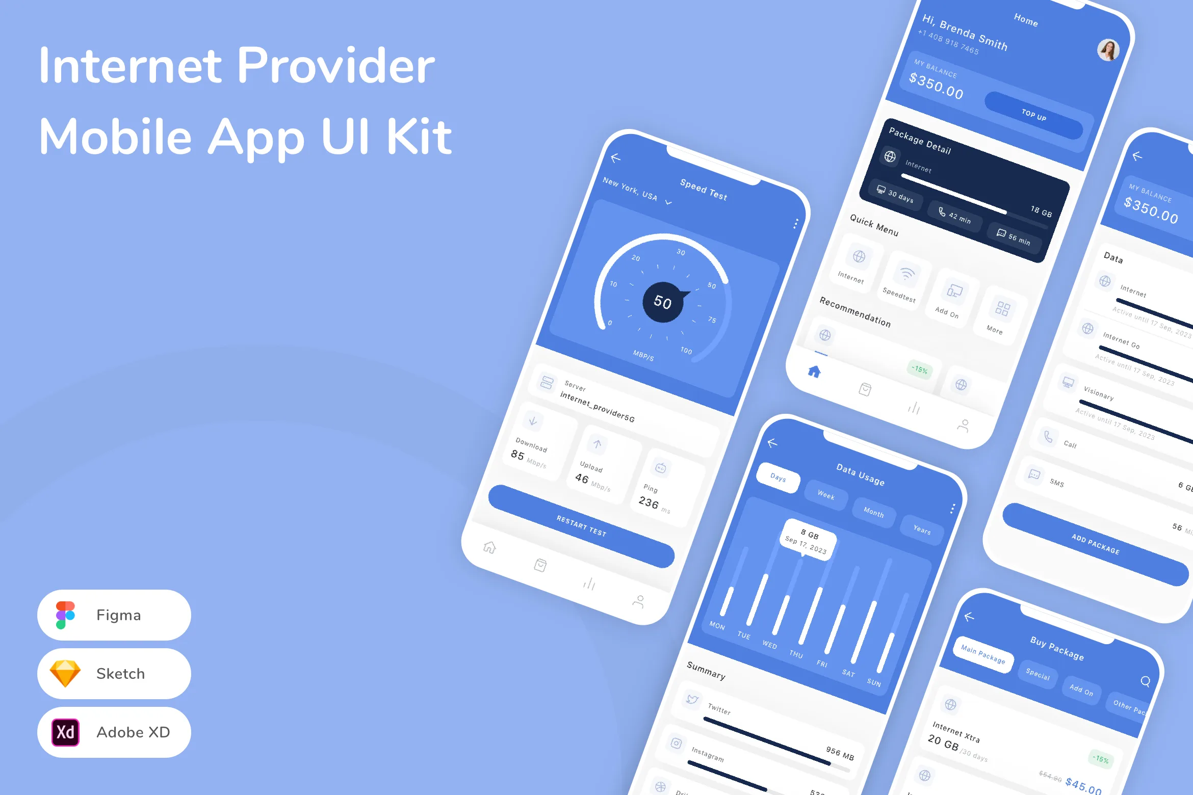 Internet Provider Mobile App UI Kit