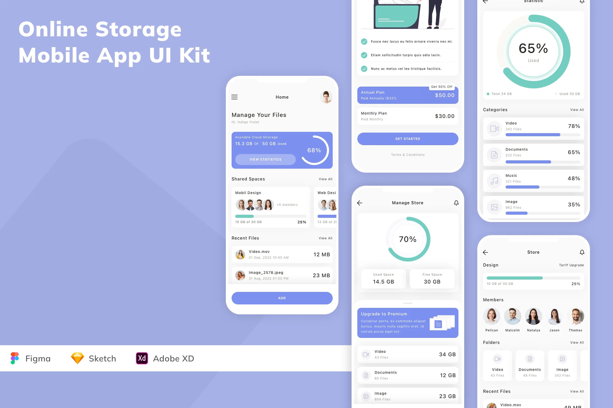 Online Storage Mobile App UI Kit