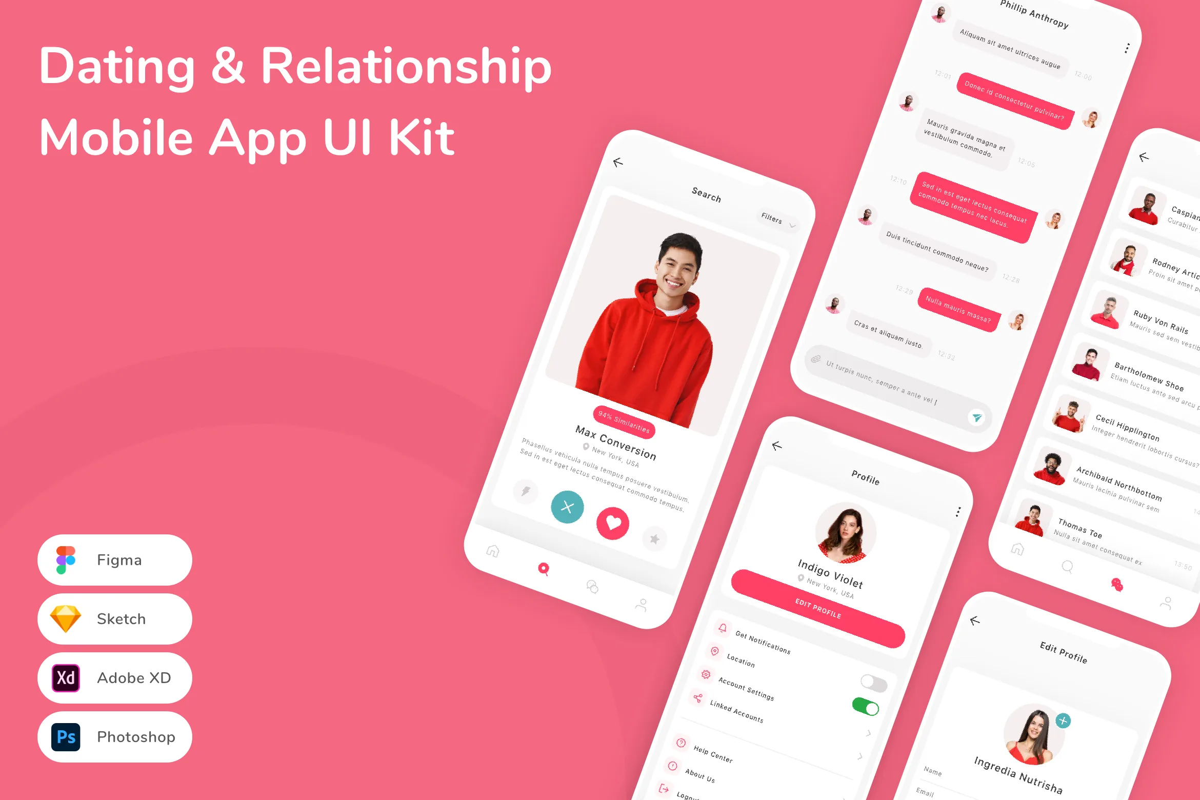 Dating & Relationship Mobile App UI Kit