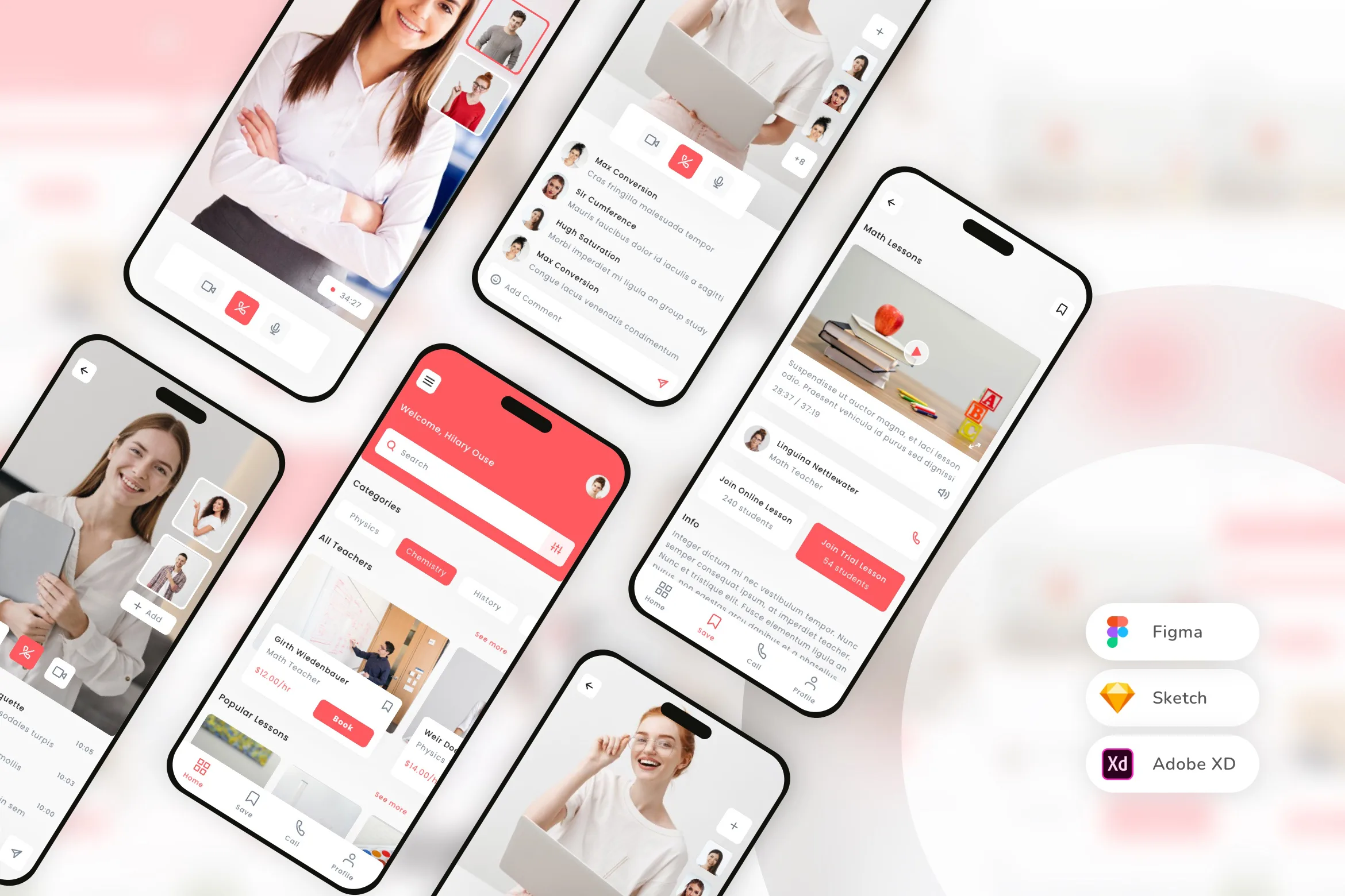 Group Study & Lesson Mobile App UI Kit