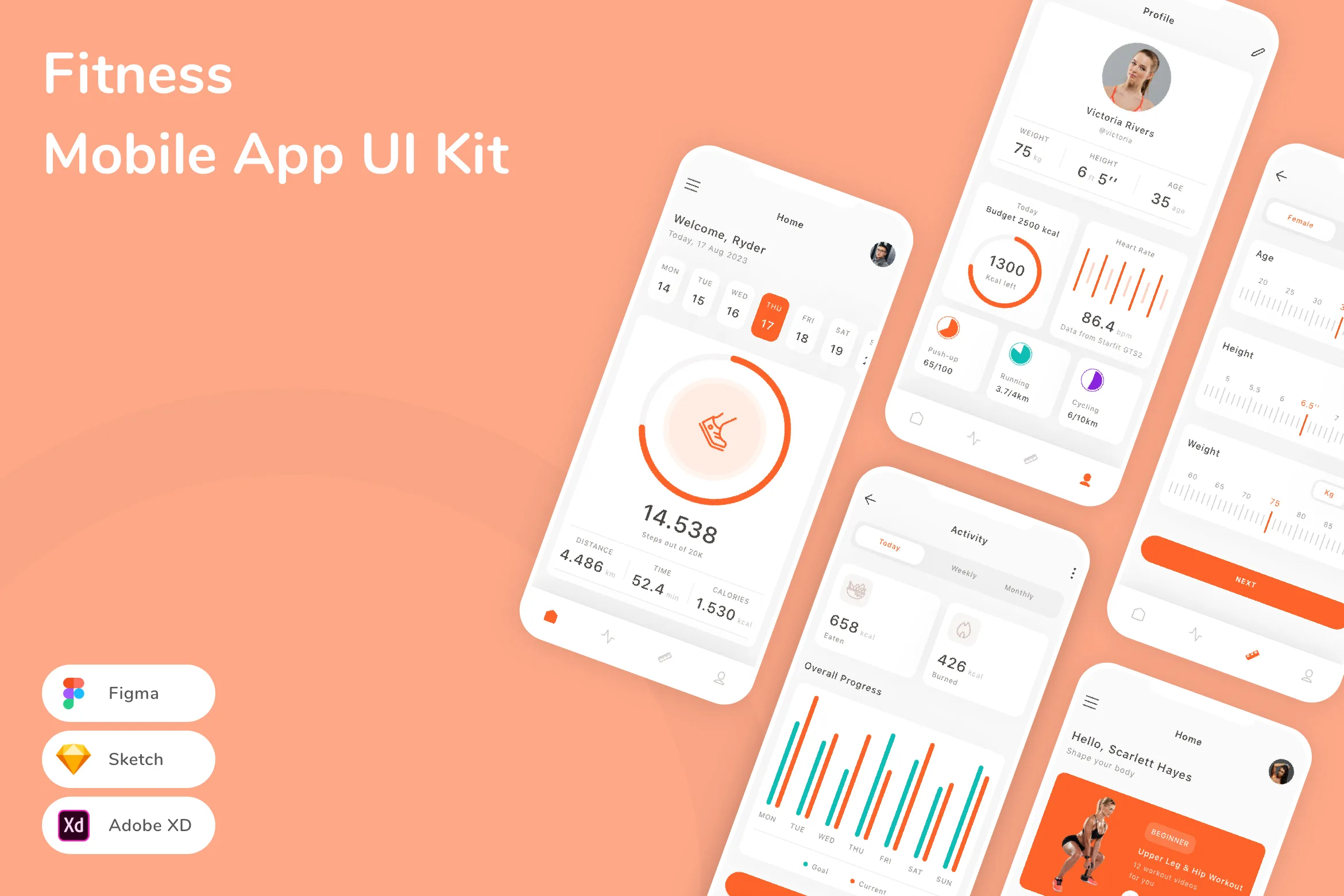Fitness Mobile App UI Kit