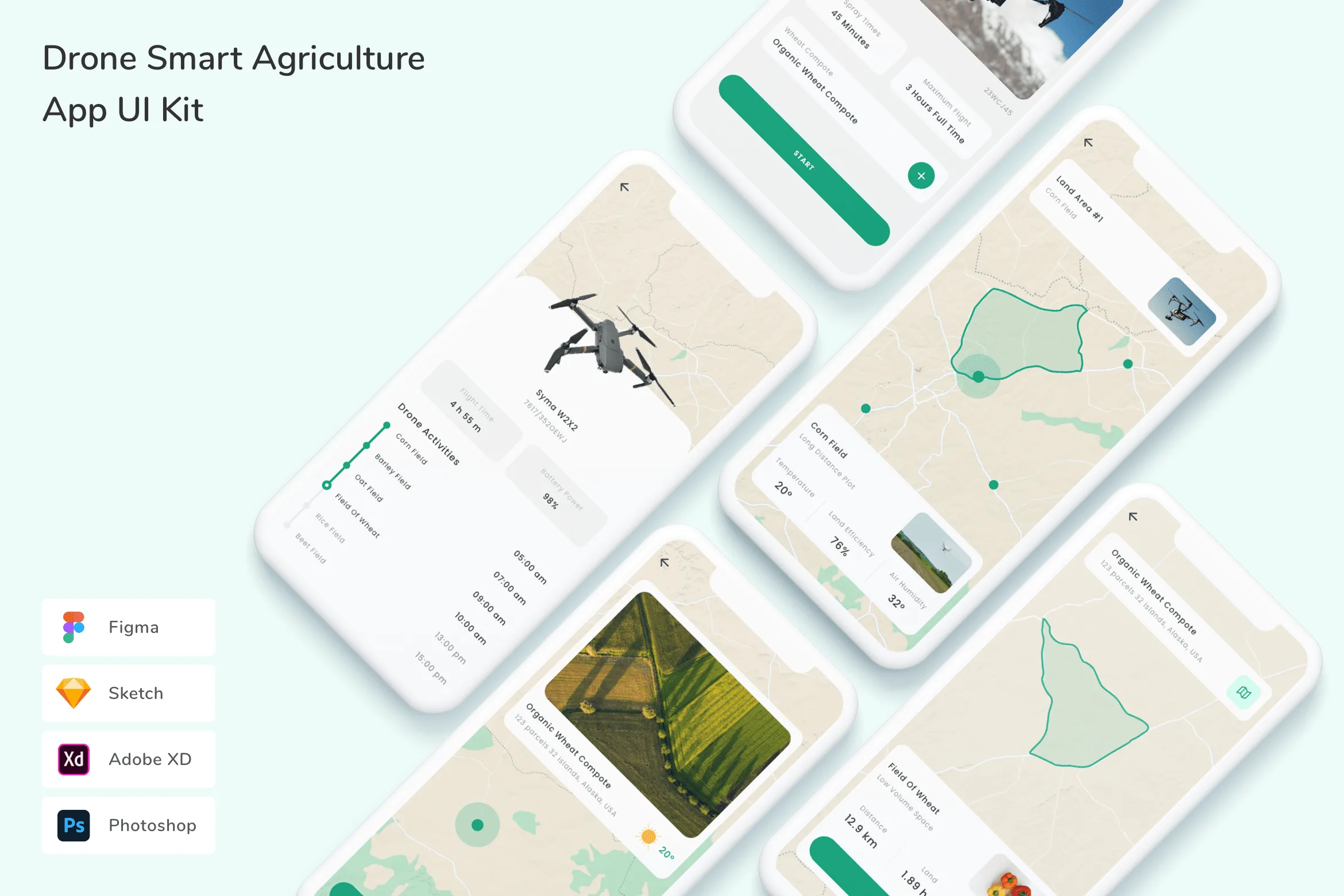 Drone Smart Agriculture App UI Kit