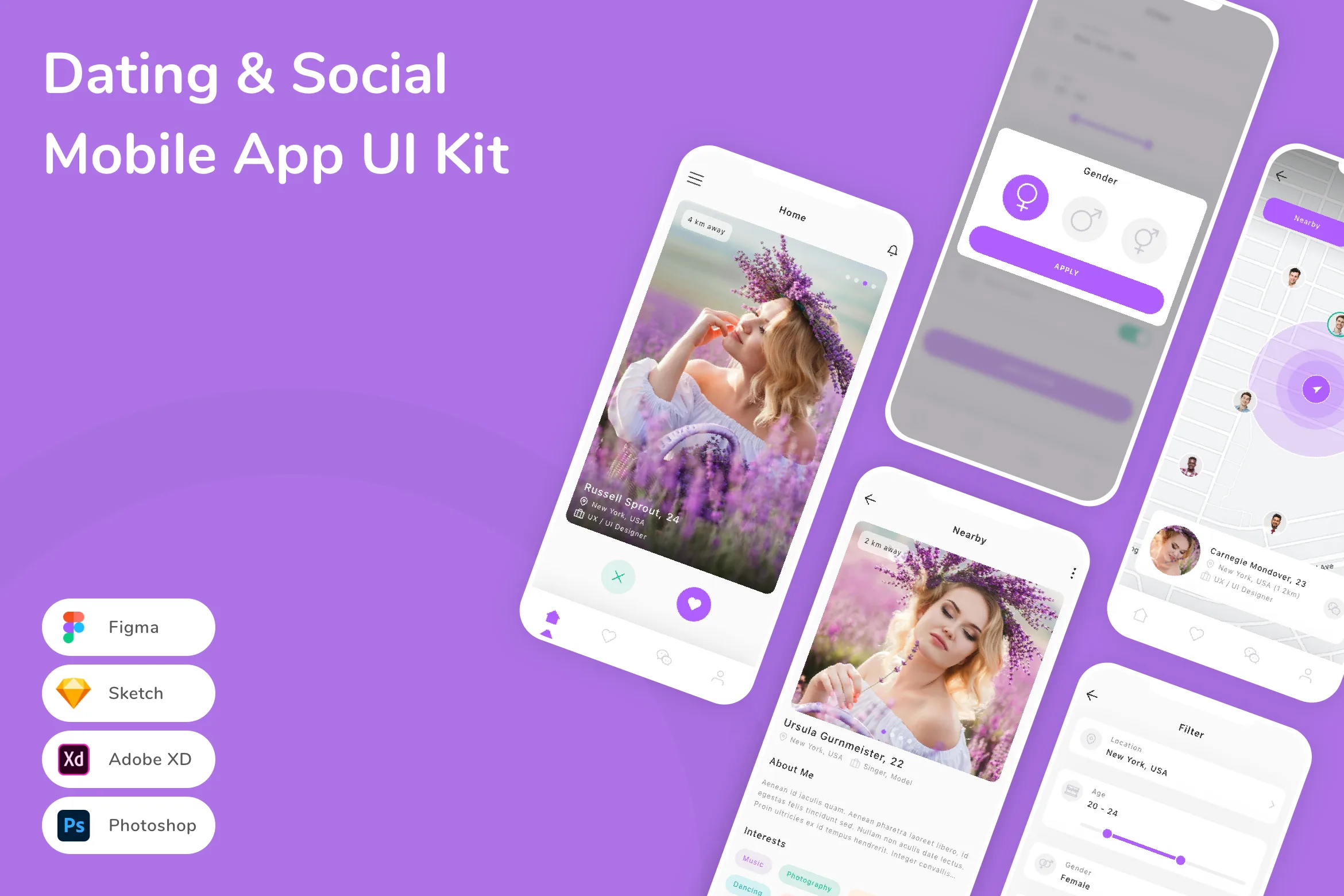 Dating & Social Mobile App UI Kit