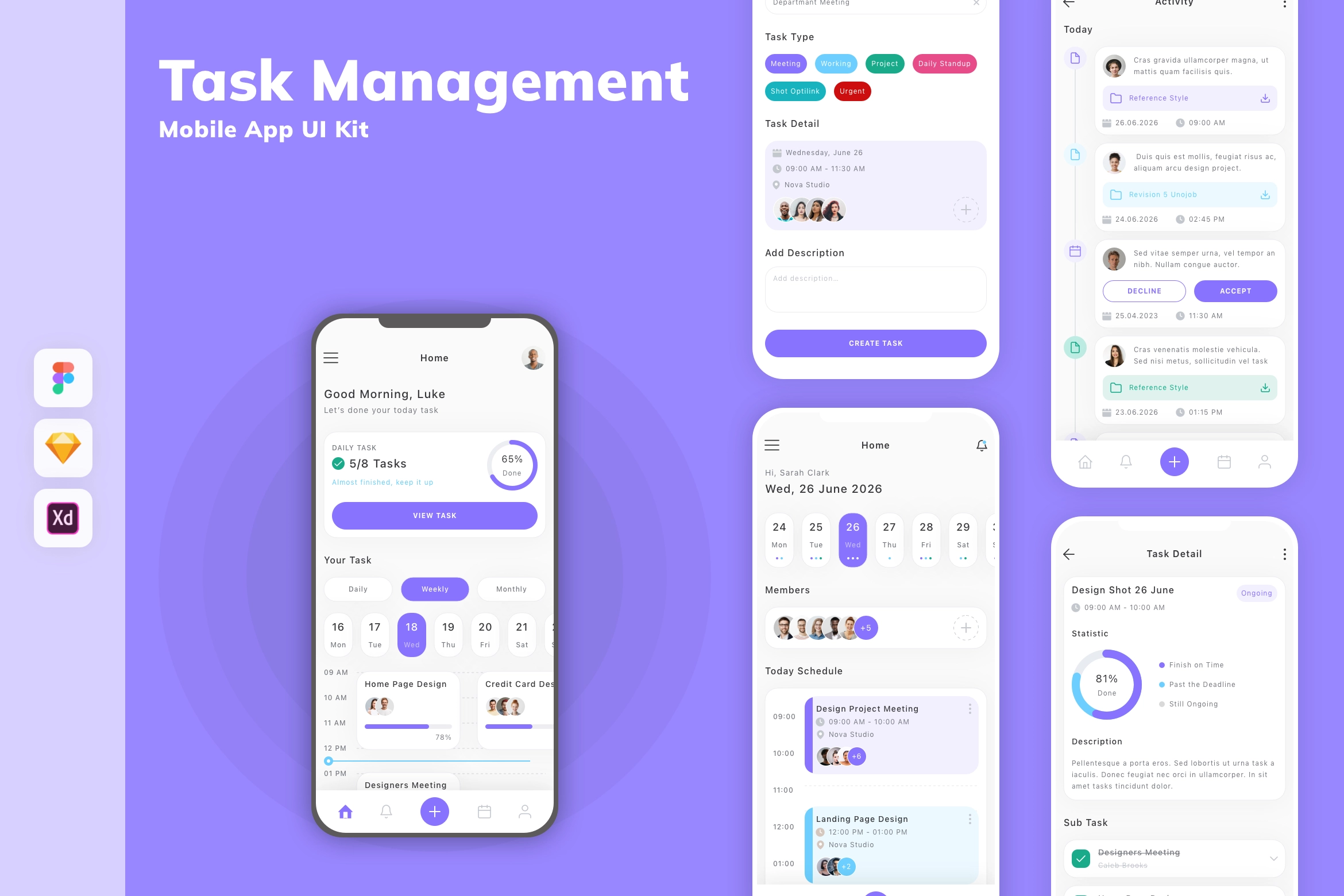 Task Management Mobile App UI Kit