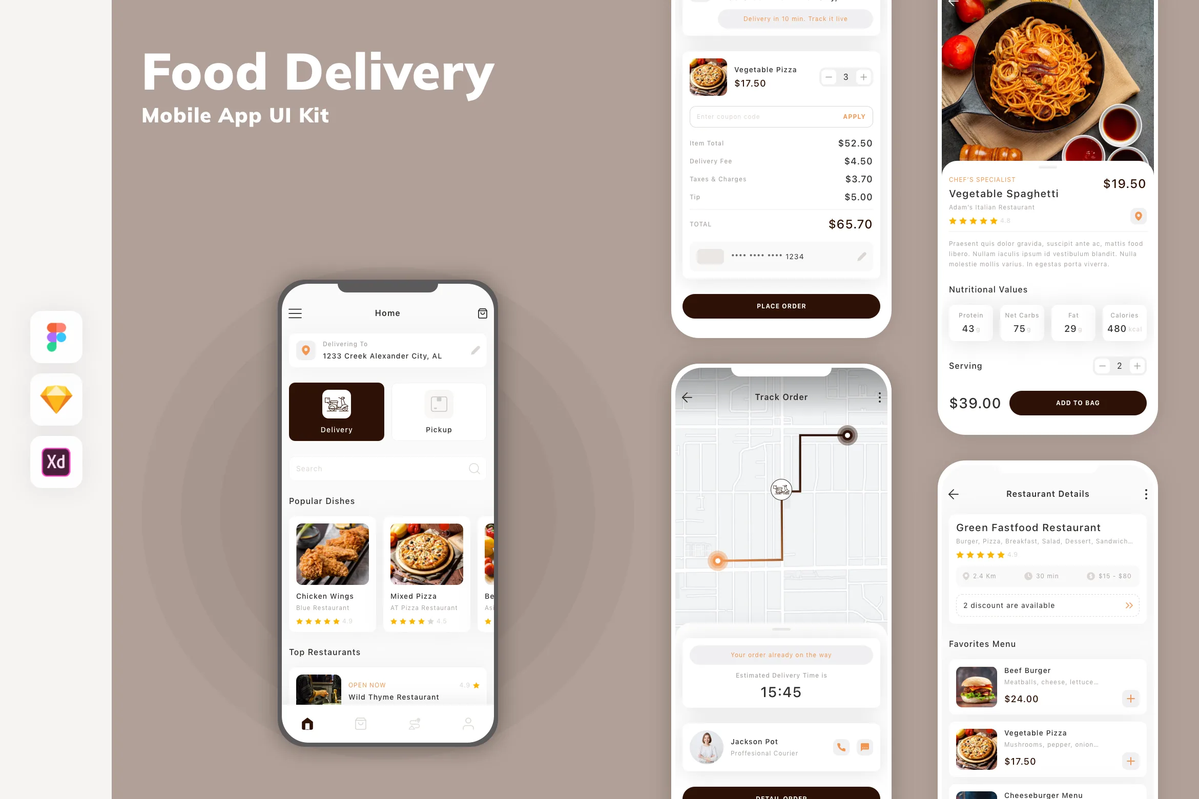 Food Delivery Mobile App UI Kit