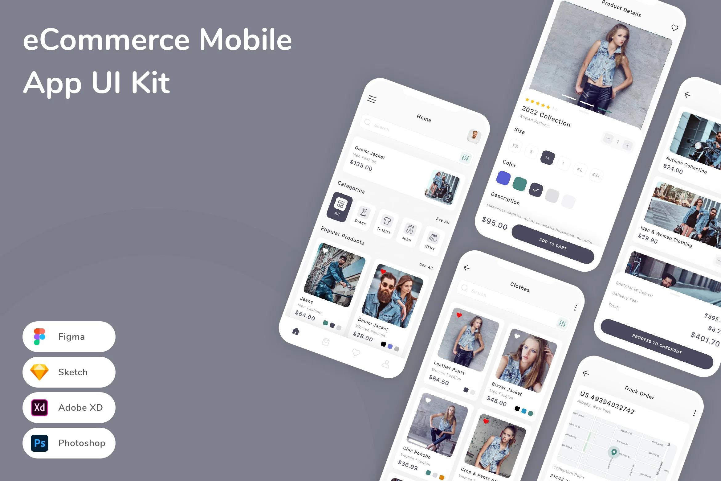 eCommerce Mobile App UI Kit for Figma, Sketch & XD | UIworkshop