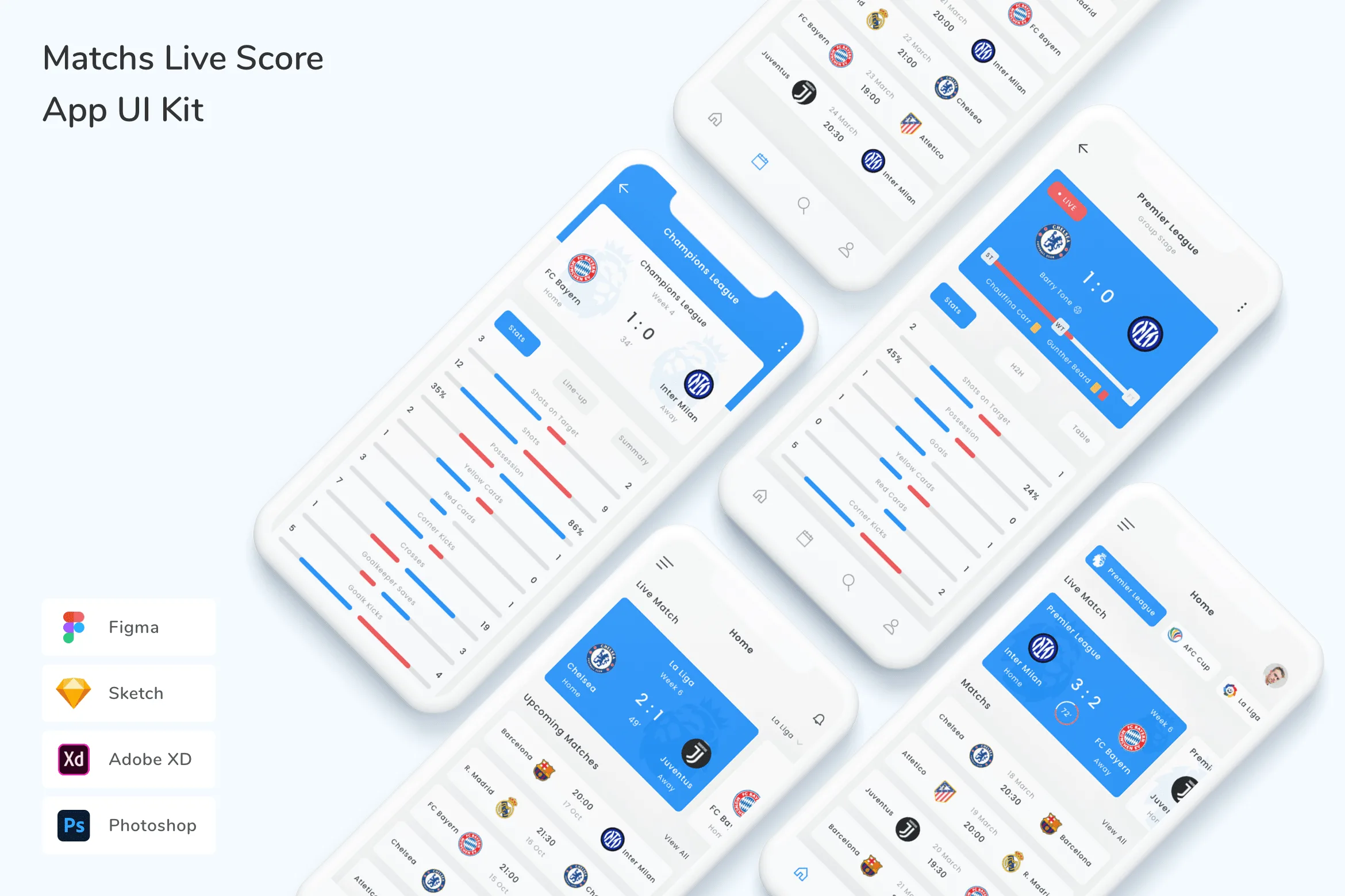 Matchs Live Score App UI Kit