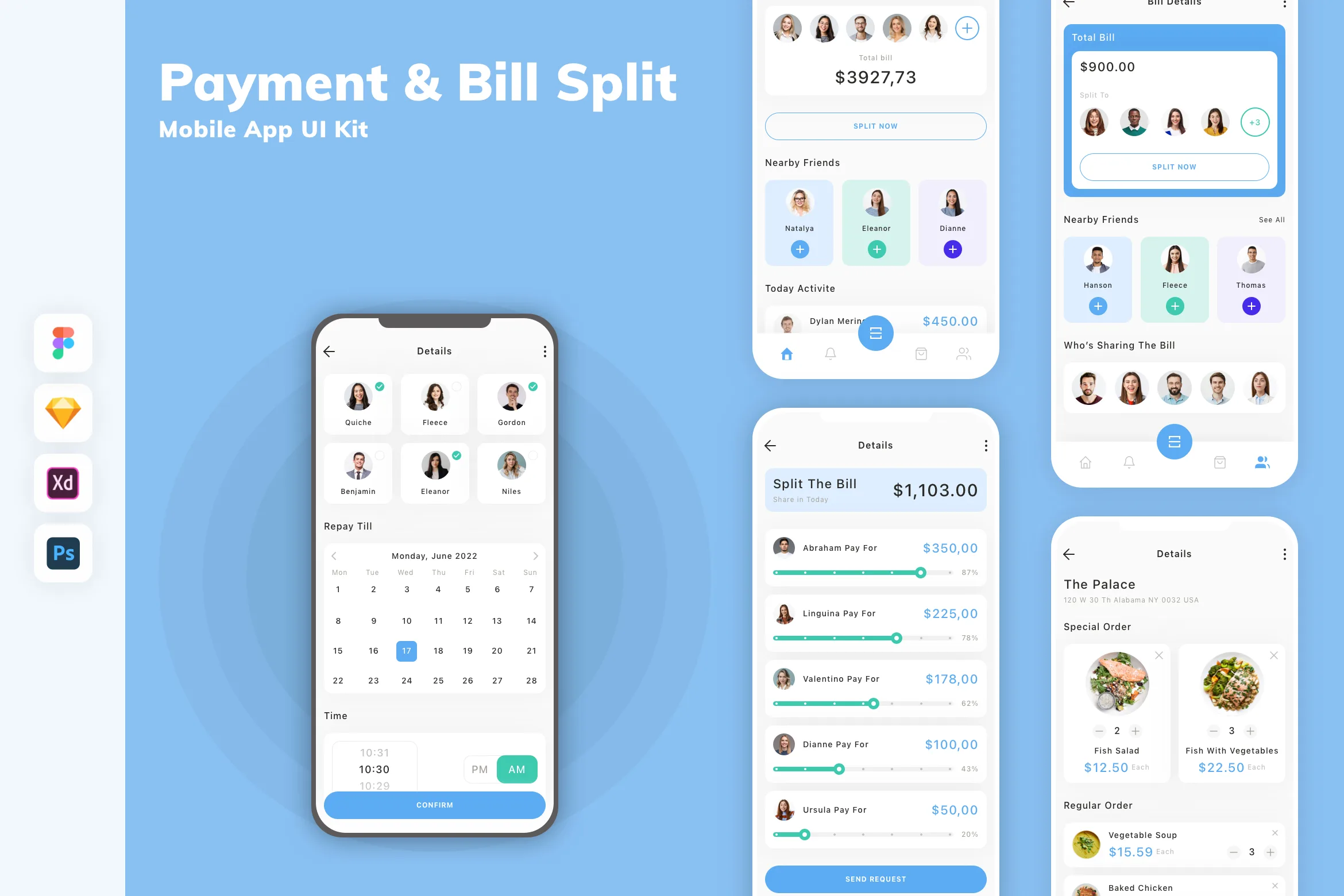 Payment & Bill Split Mobile App UI Kit