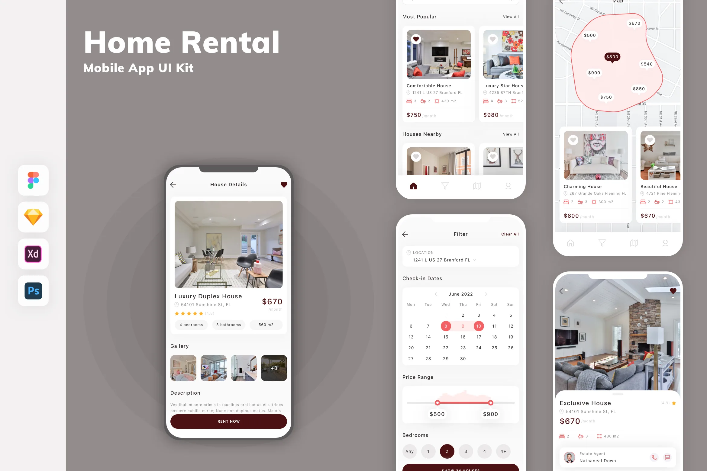 Home Rental Mobile App UI Kit