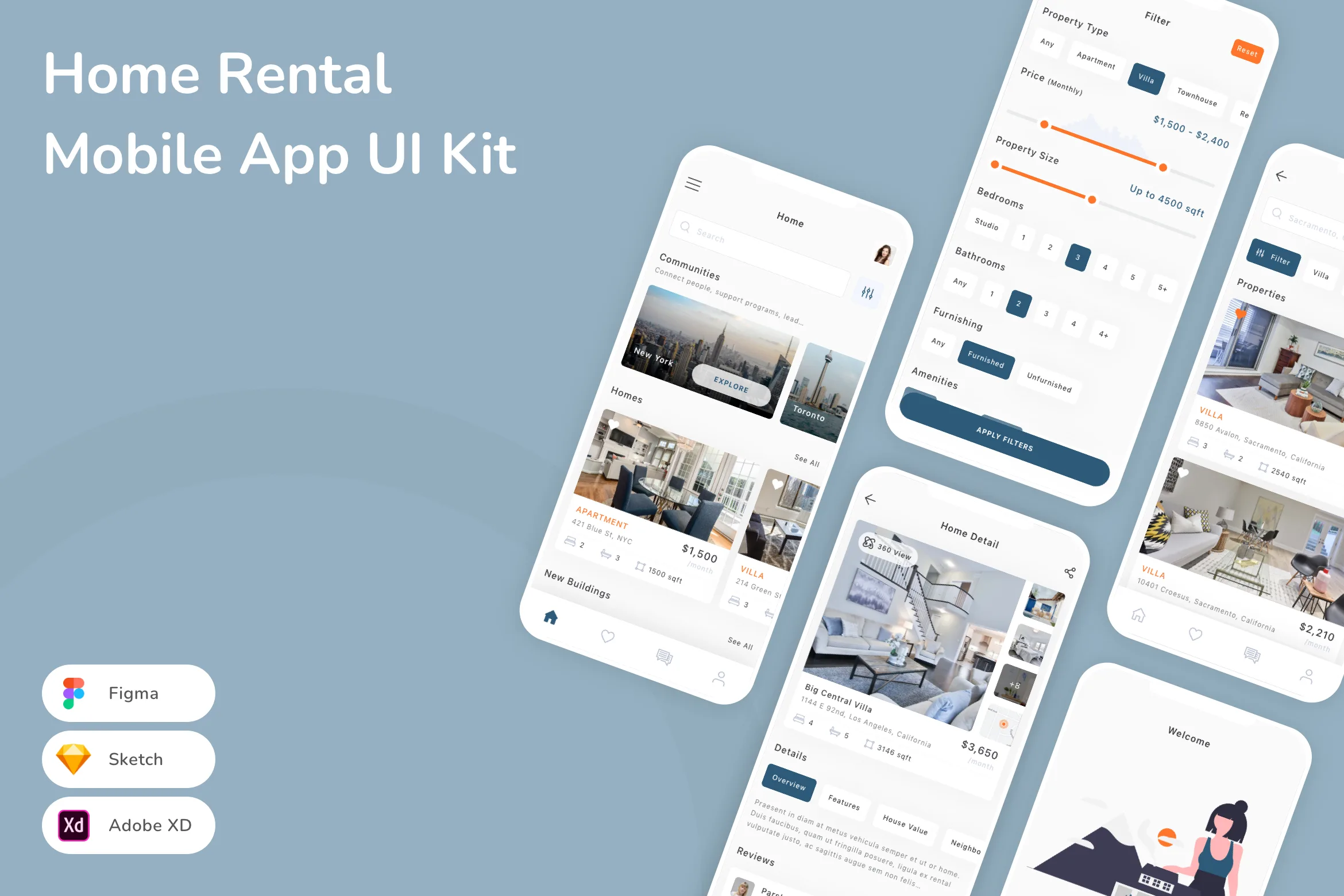 Home Rental Mobile App UI Kit