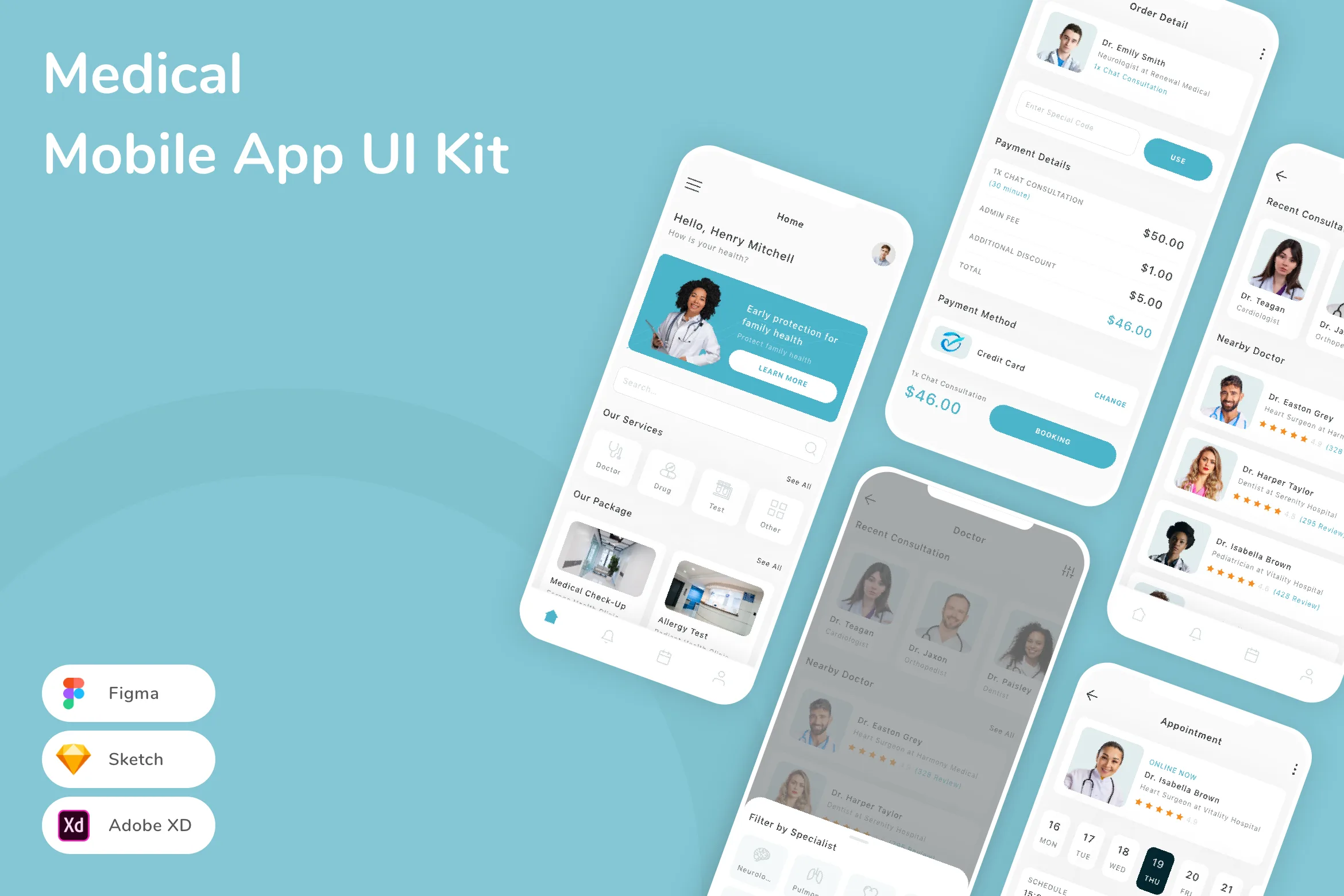 Medical Mobile App UI Kit