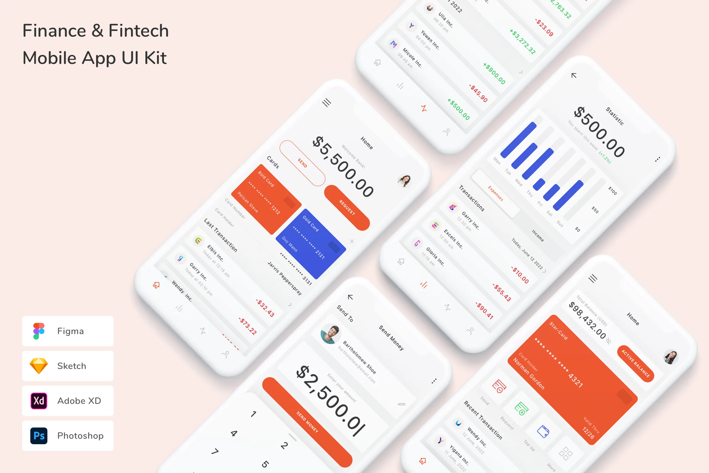 Finance & Fintech Mobile App UI Kit