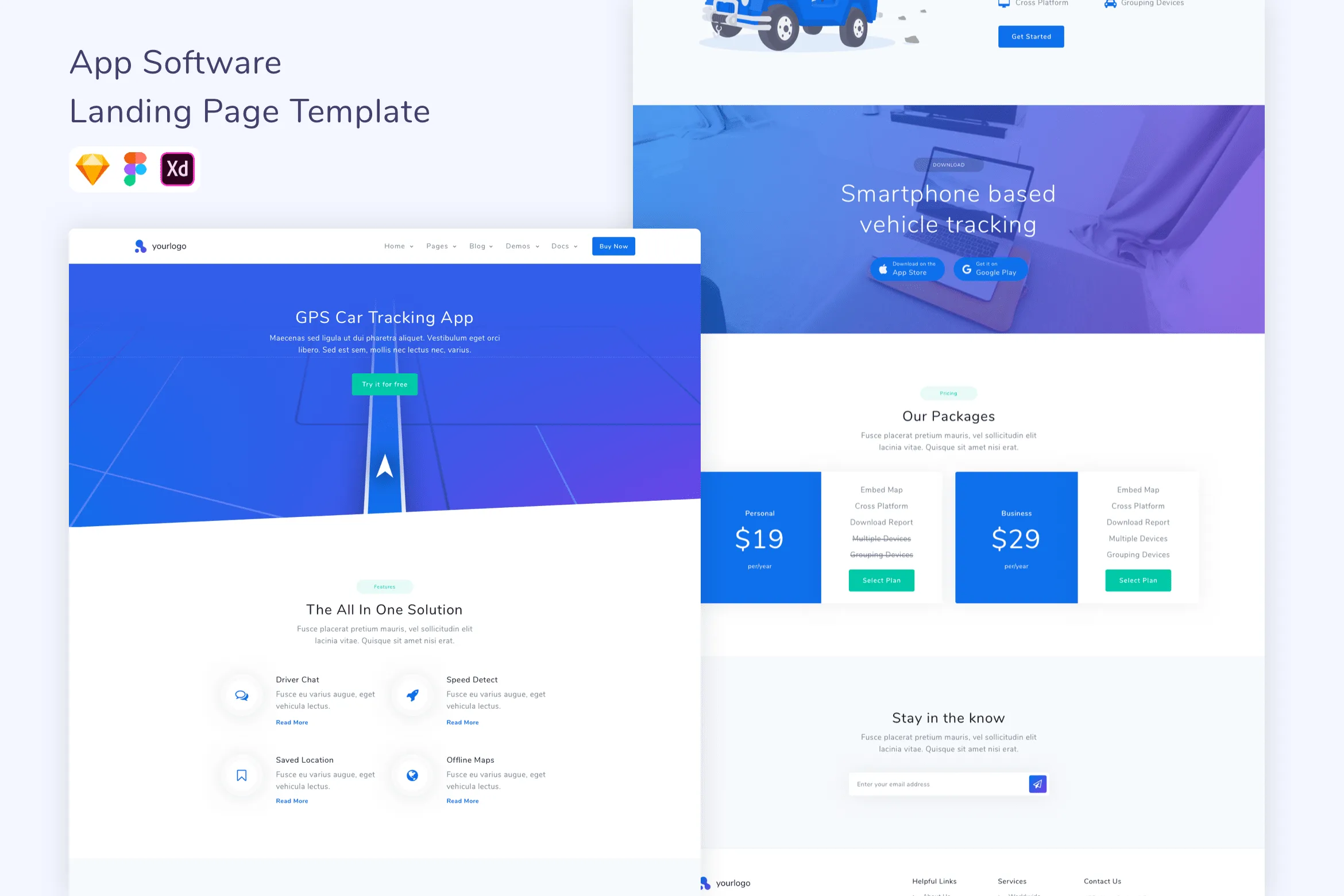 Location App Landing Page Template 