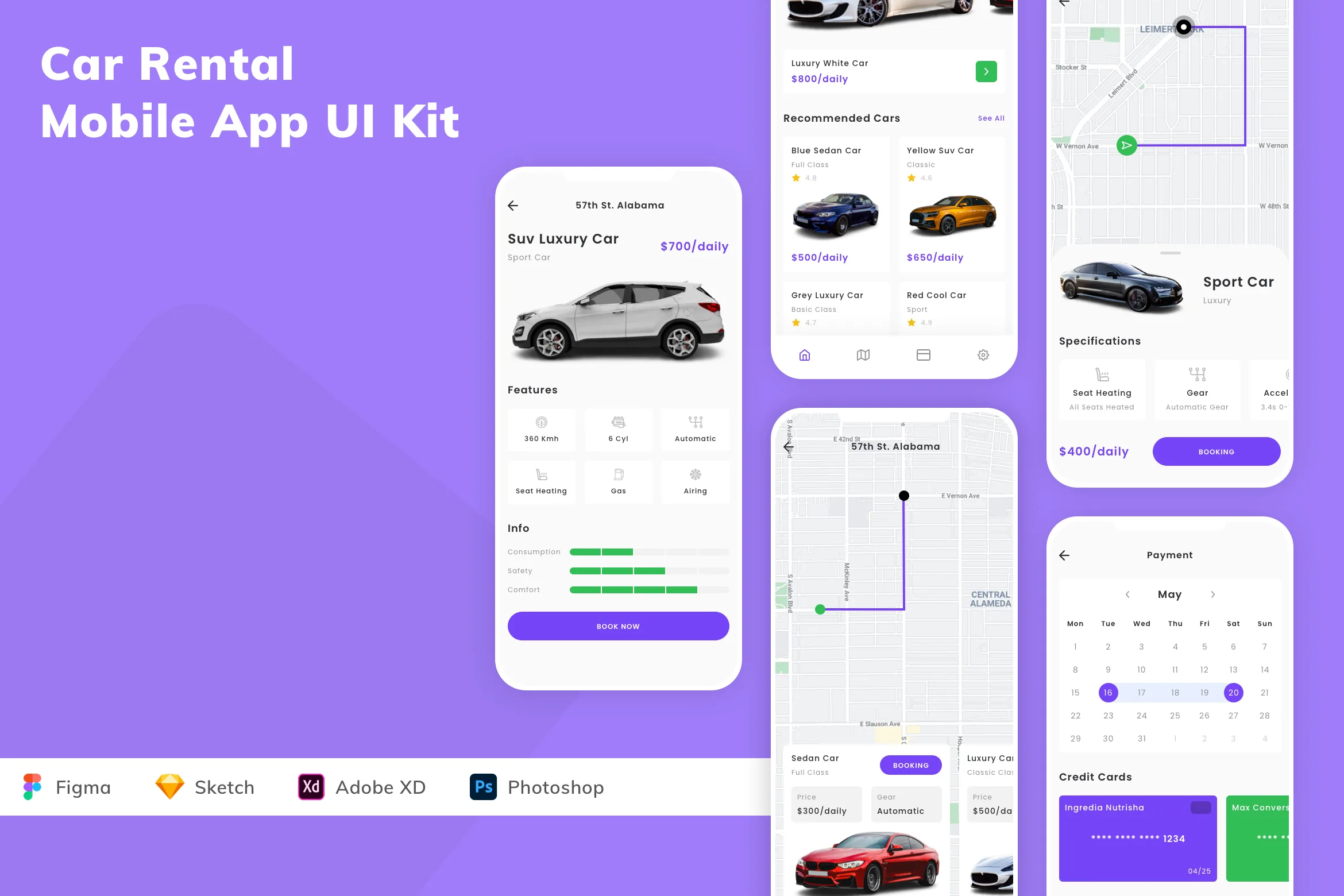 Car Rental Mobile App UI Kit