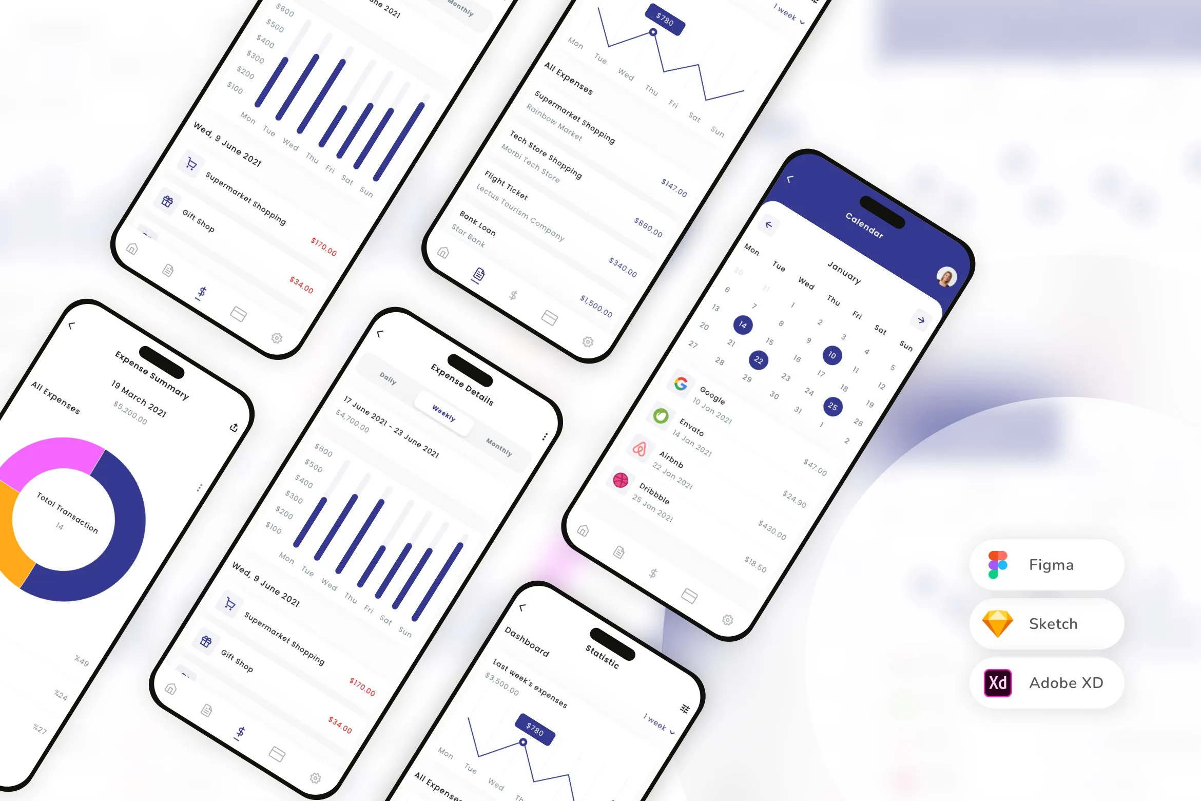Expense Manager Mobile App UI Kit