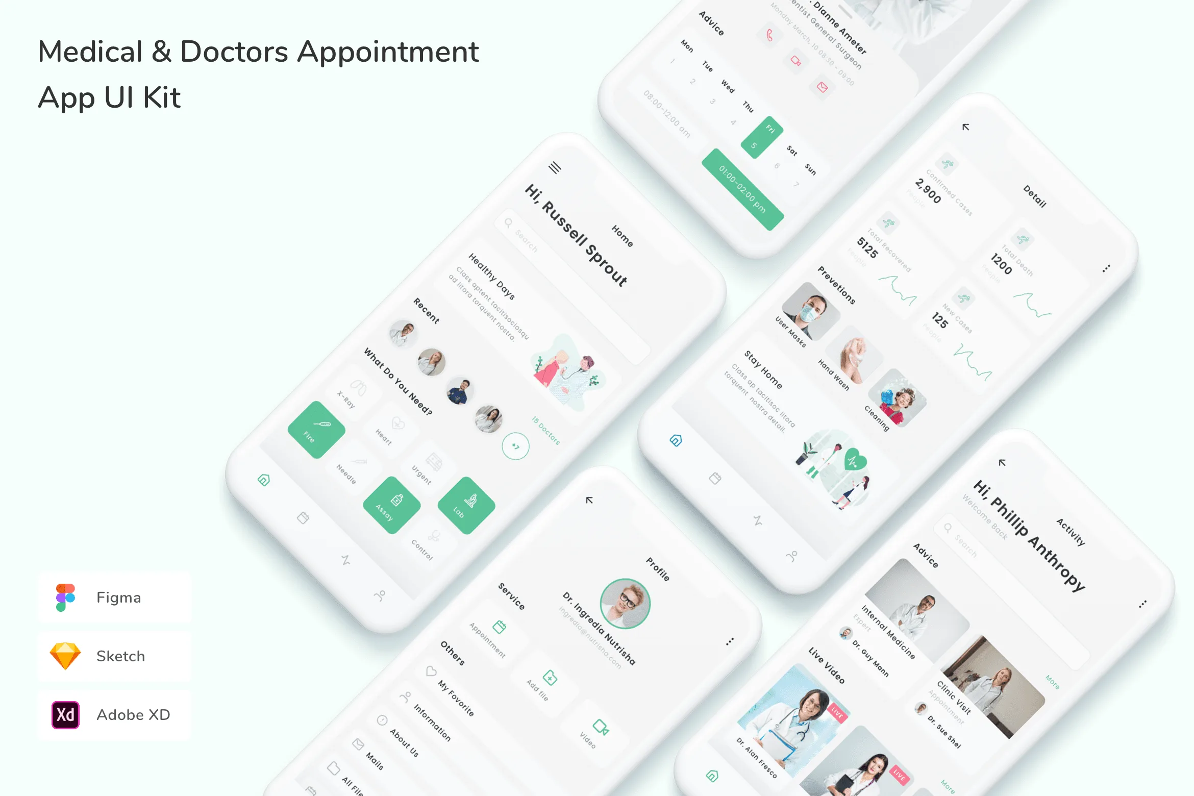 Medical & Doctors Appointment App UI Kit