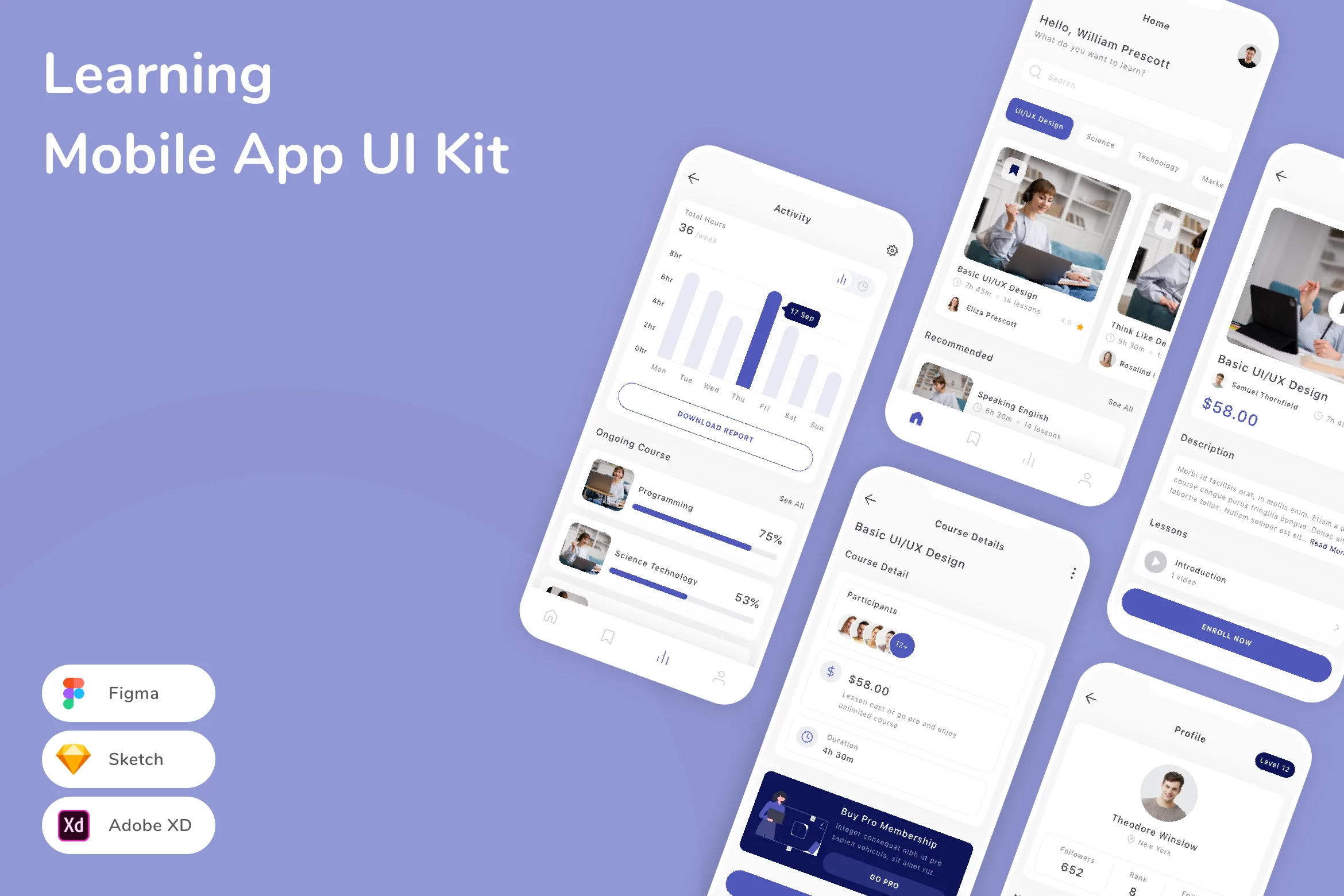 Learning Mobile App UI Kit