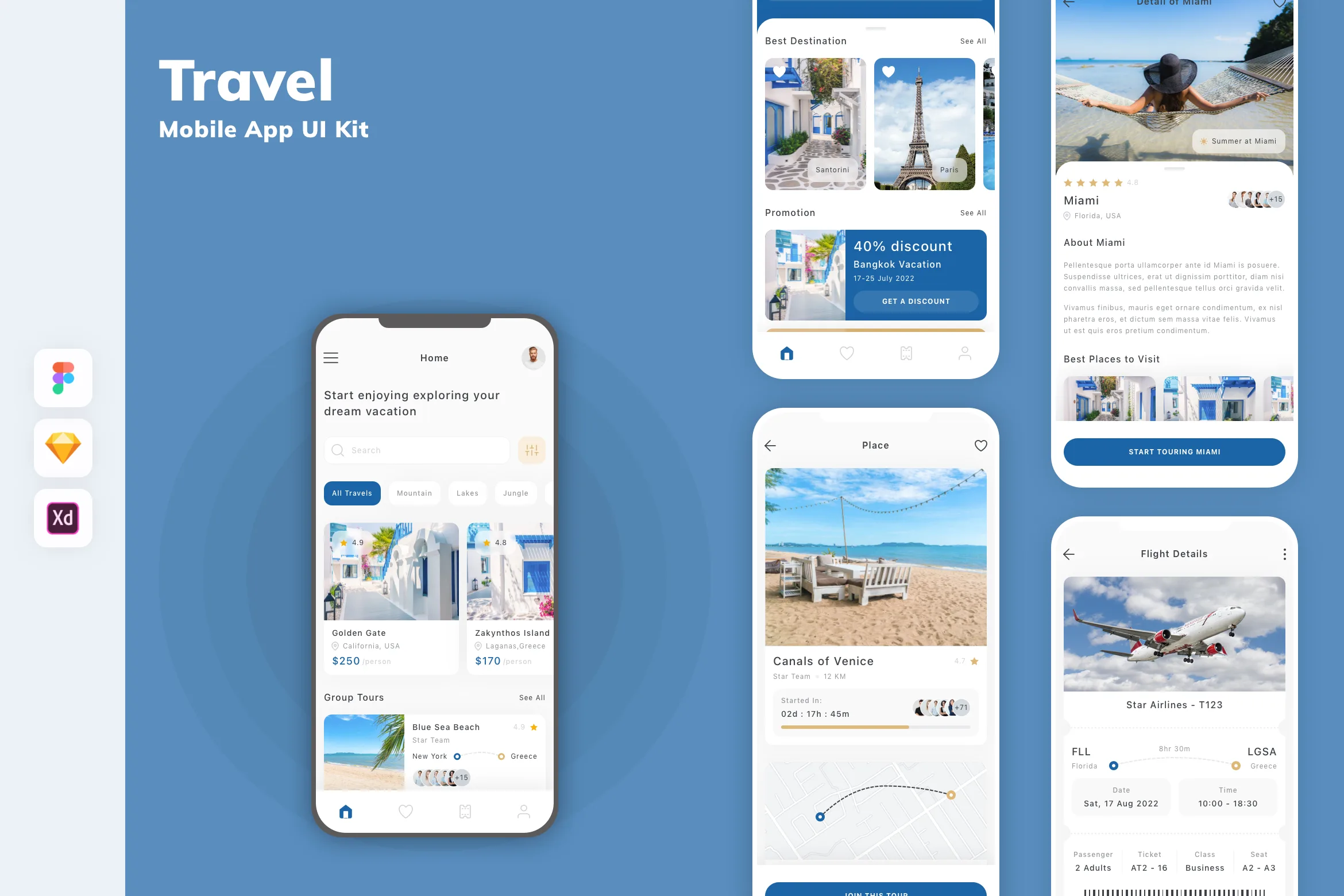 Travel Mobile App UI Kit