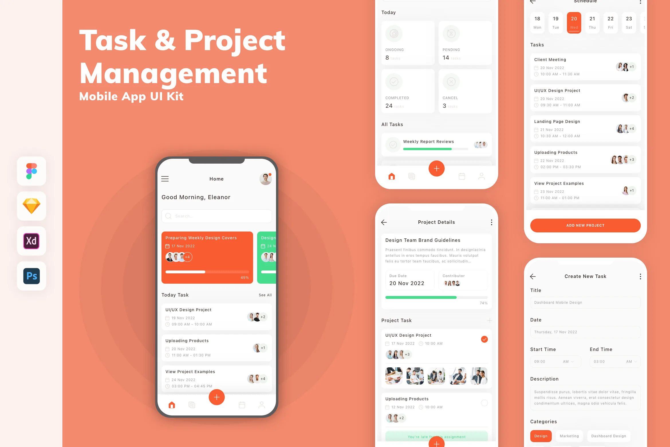 Task & Project Management Mobile App UI Kit