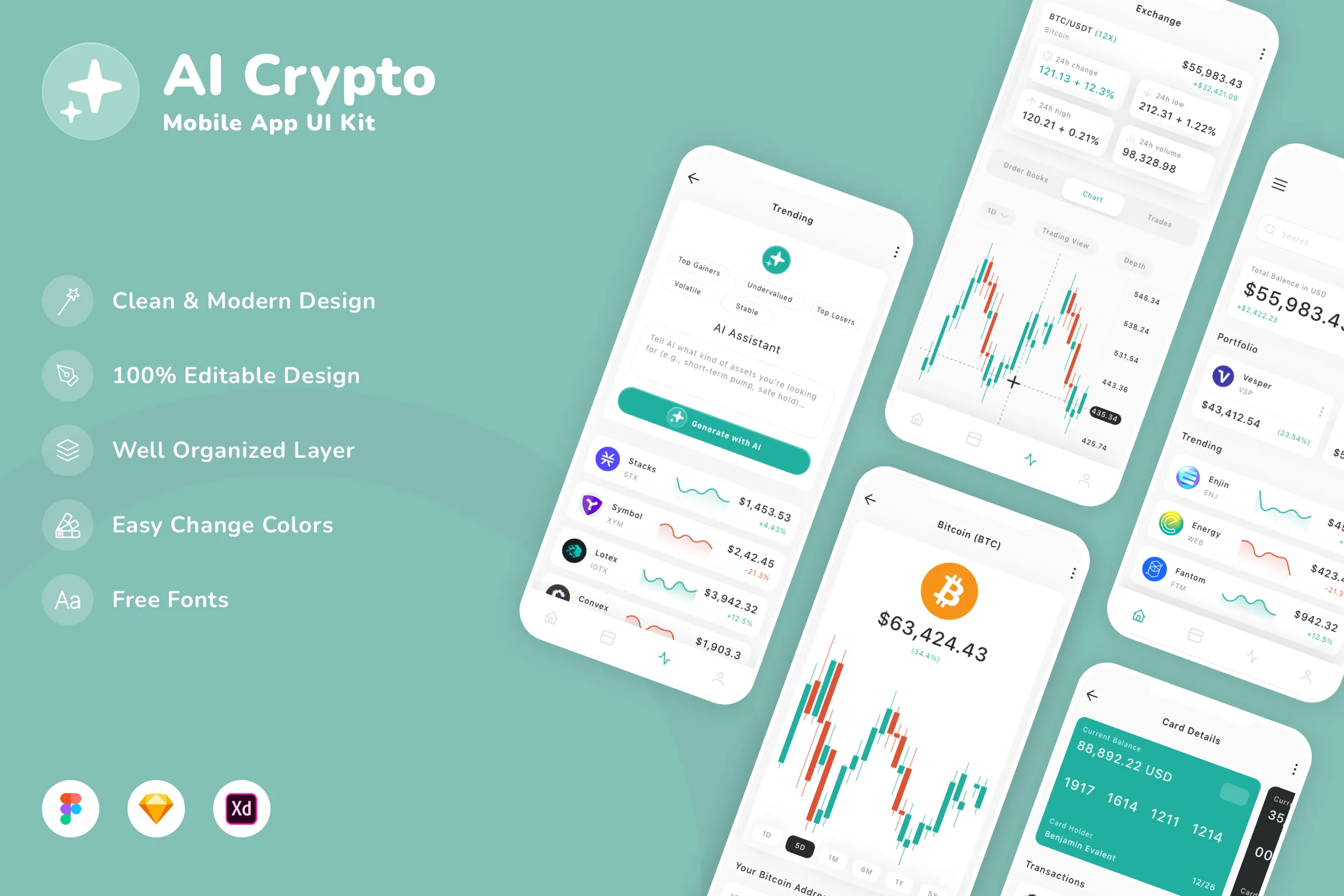 AI Crypto Mobile App UI Kit