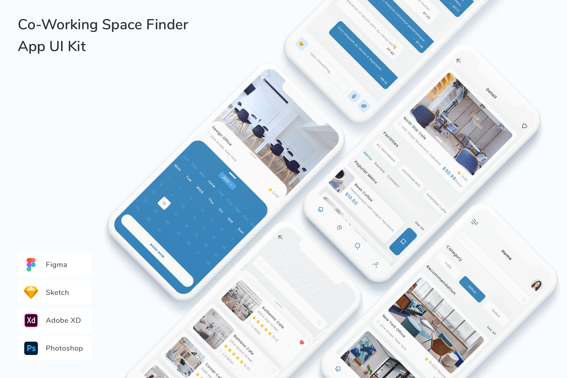 Co-Working Space Finder App UI Kit