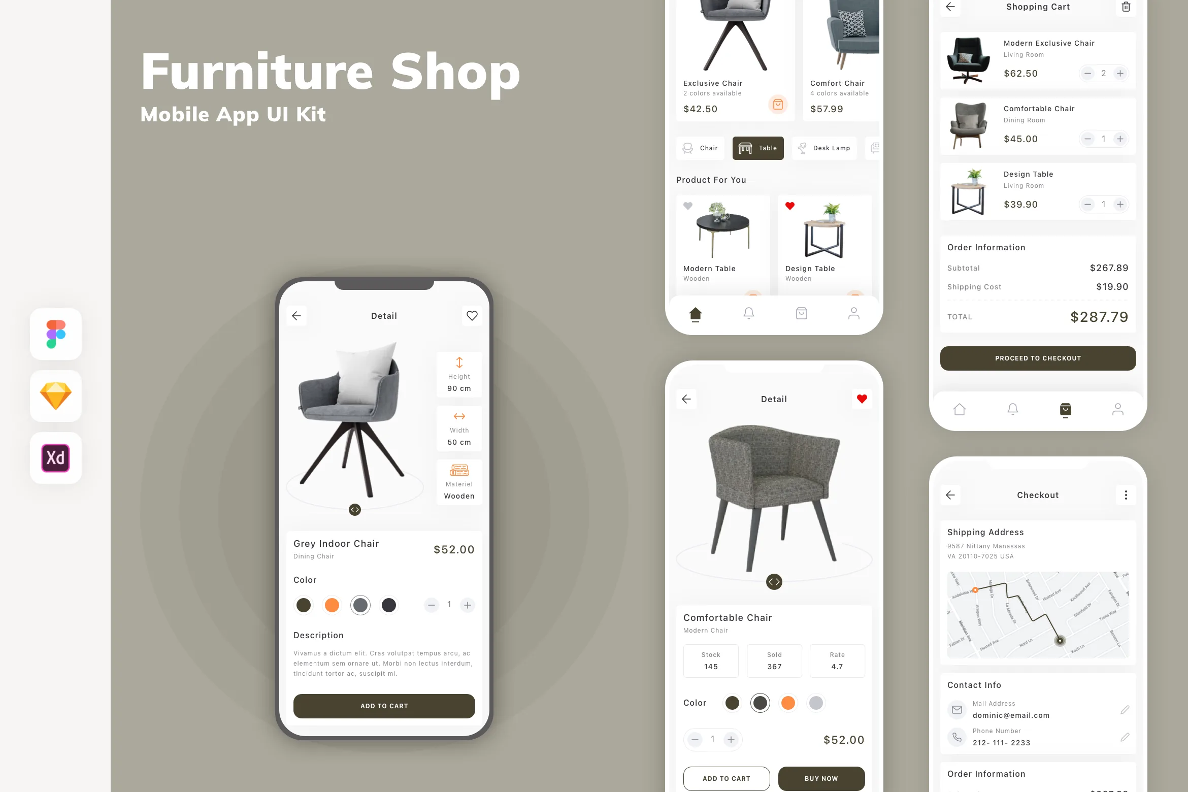 Furniture Shop Mobile App UI Kit