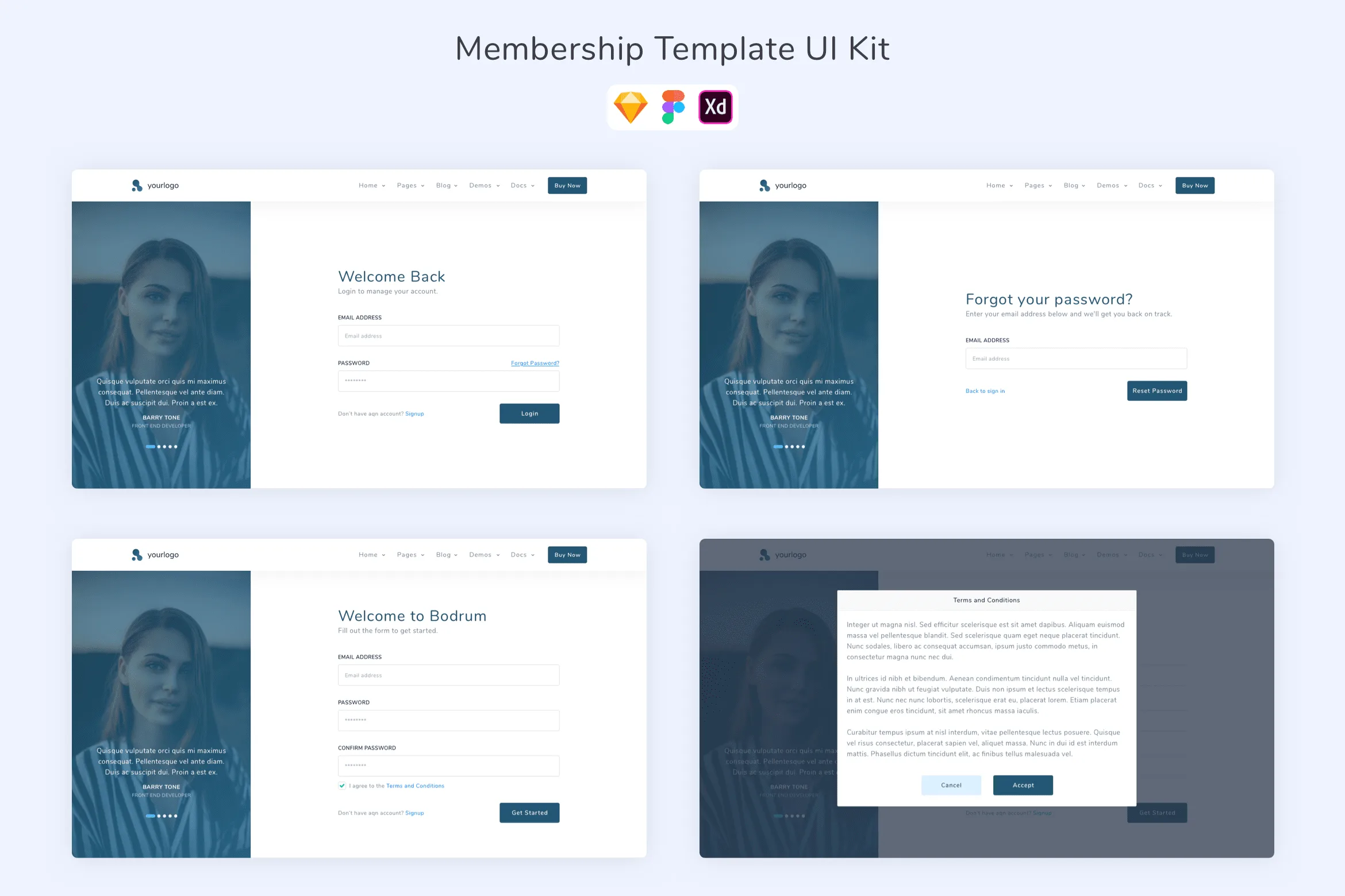 Membership Template UI Kit