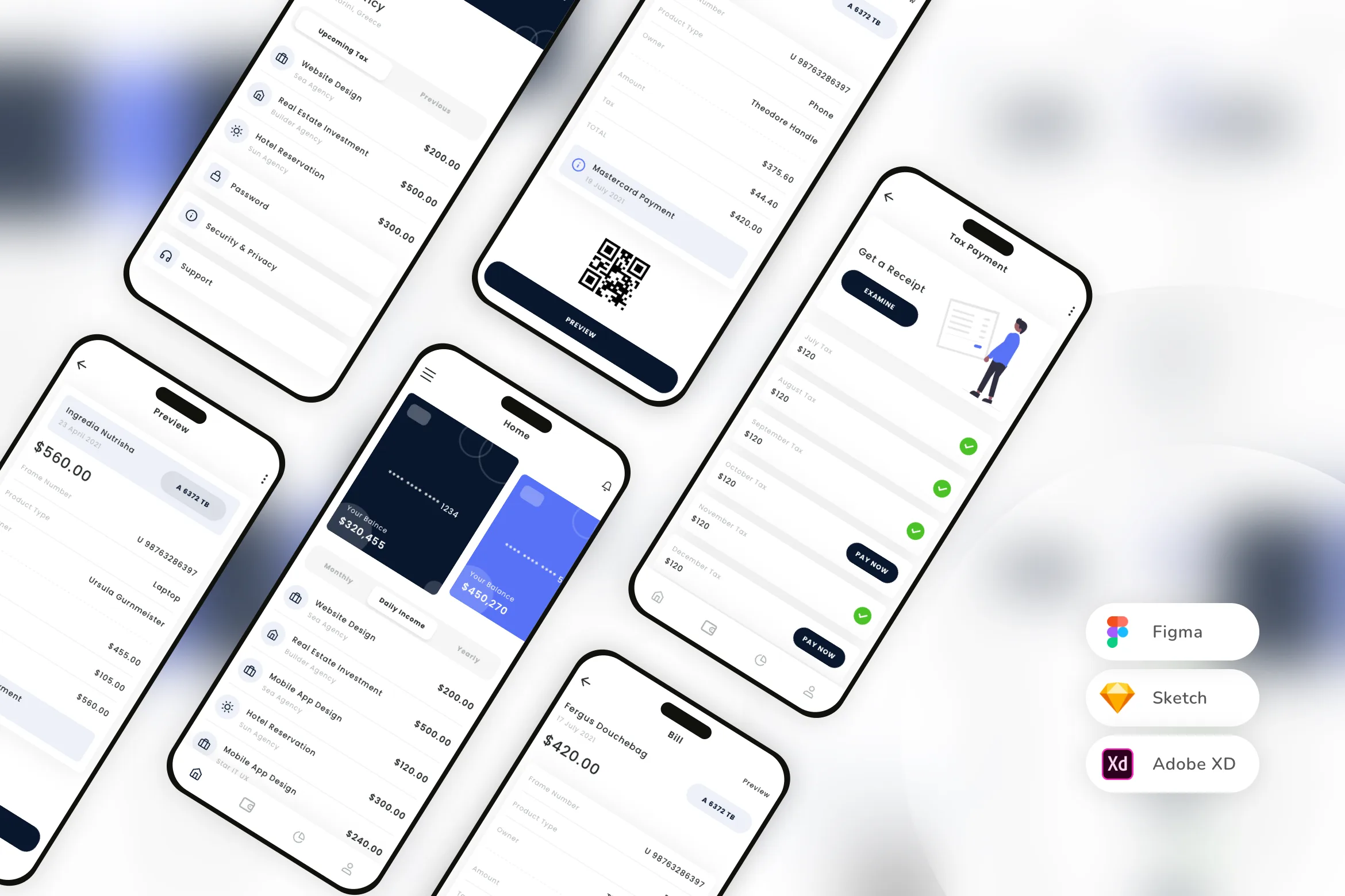 Tax Management Mobile App UI Kit
