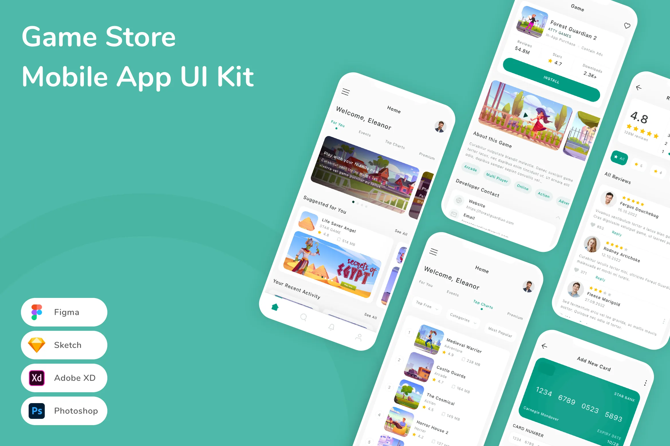 Game Store Mobile App UI Kit for Figma, Sketch & XD | UIworkshop