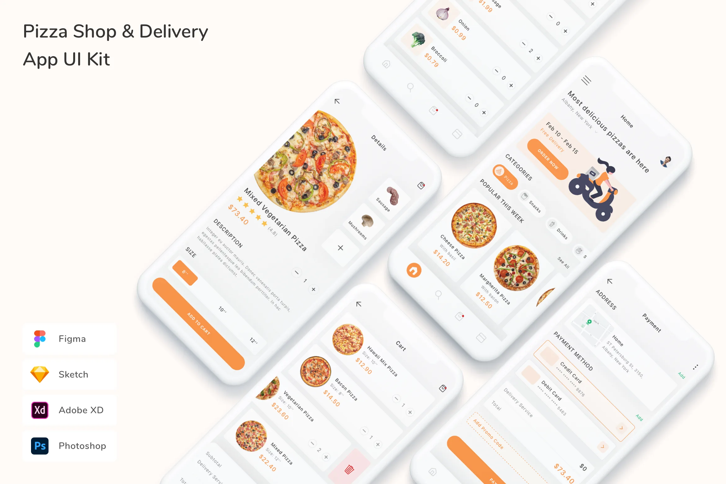 Pizza Shop & Delivery App UI Kit