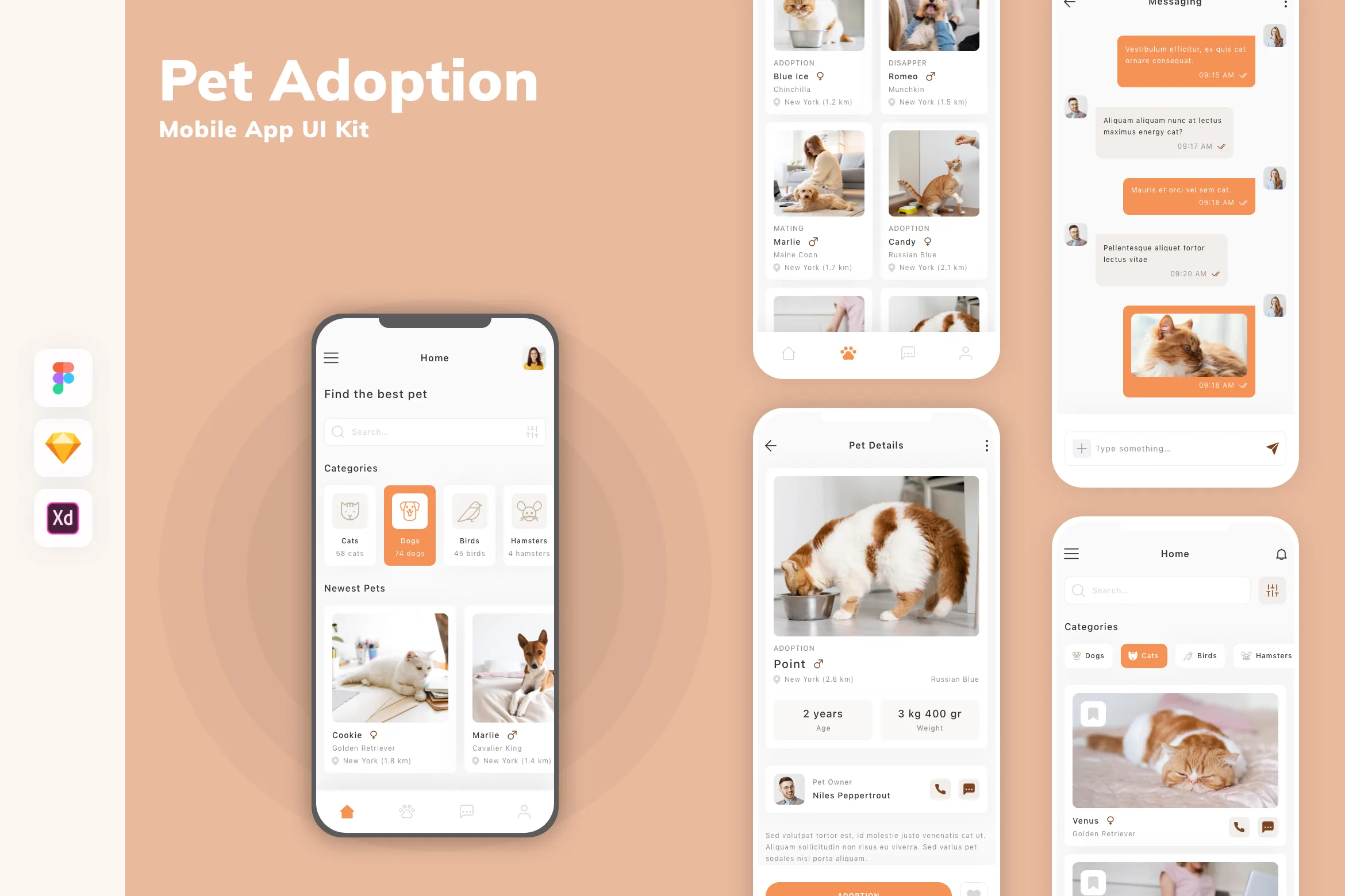 Pet Adoption Mobile App UI Kit