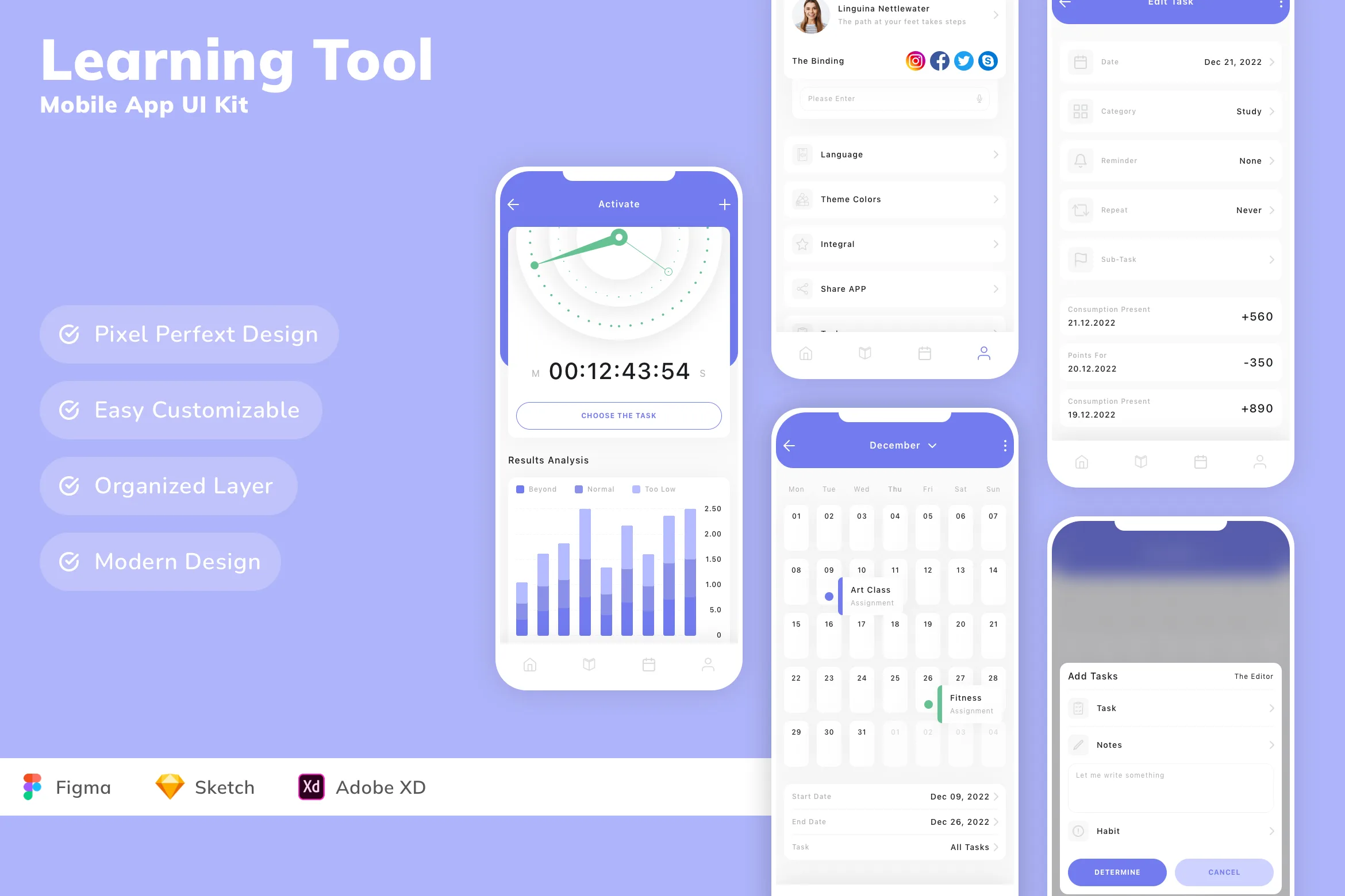 Learning Tool Mobile App UI Kit