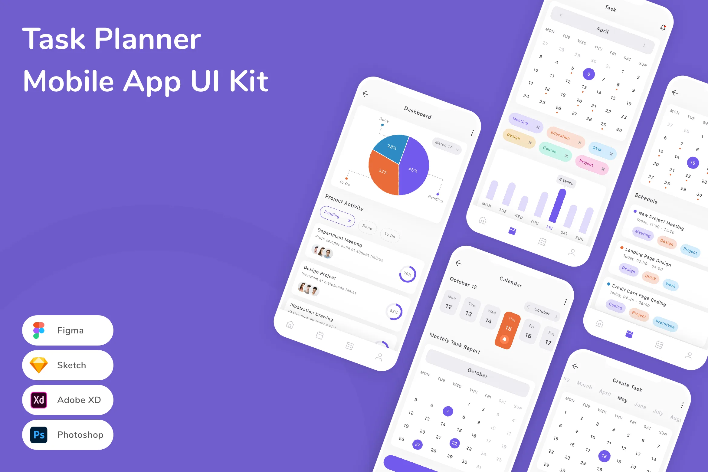 Task Planner Mobile App UI Kit