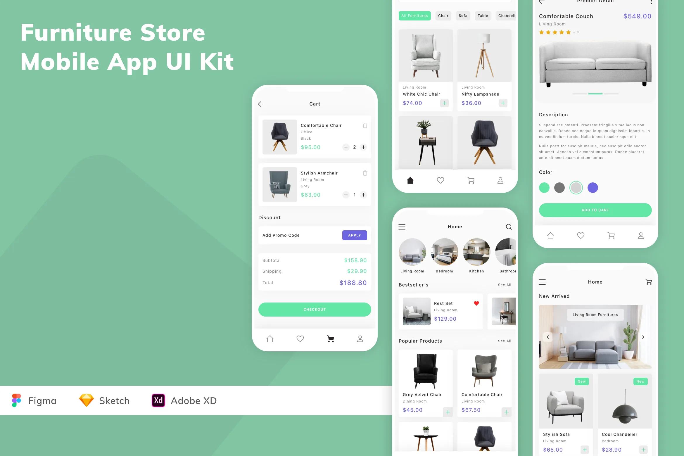 Furniture Store Mobile App UI Kit