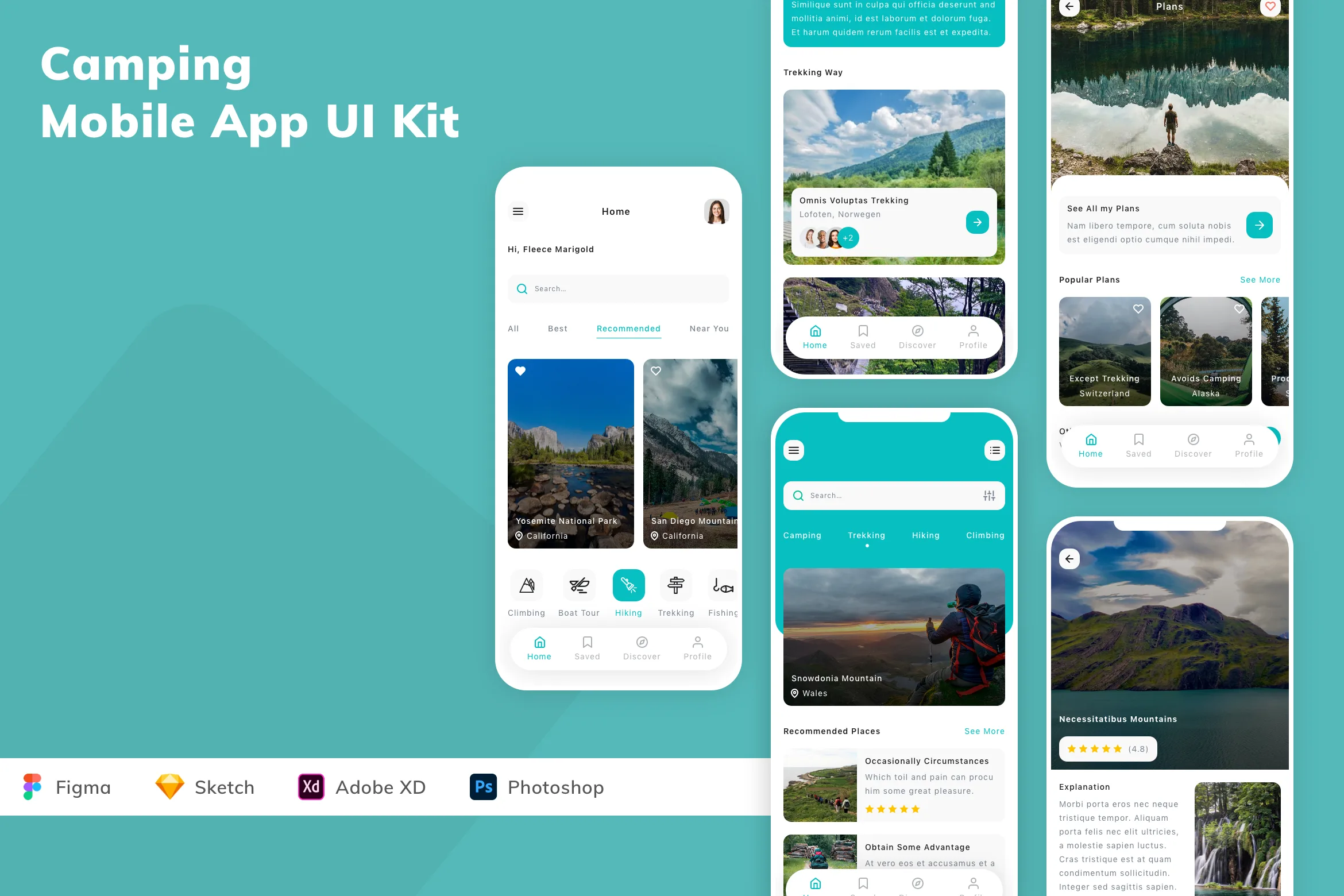 Camping Mobile App UI Kit