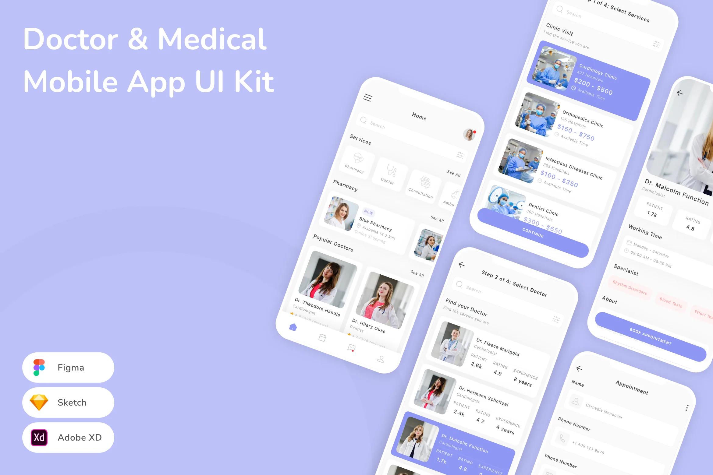 Doctor & Medical Mobile App UI Kit