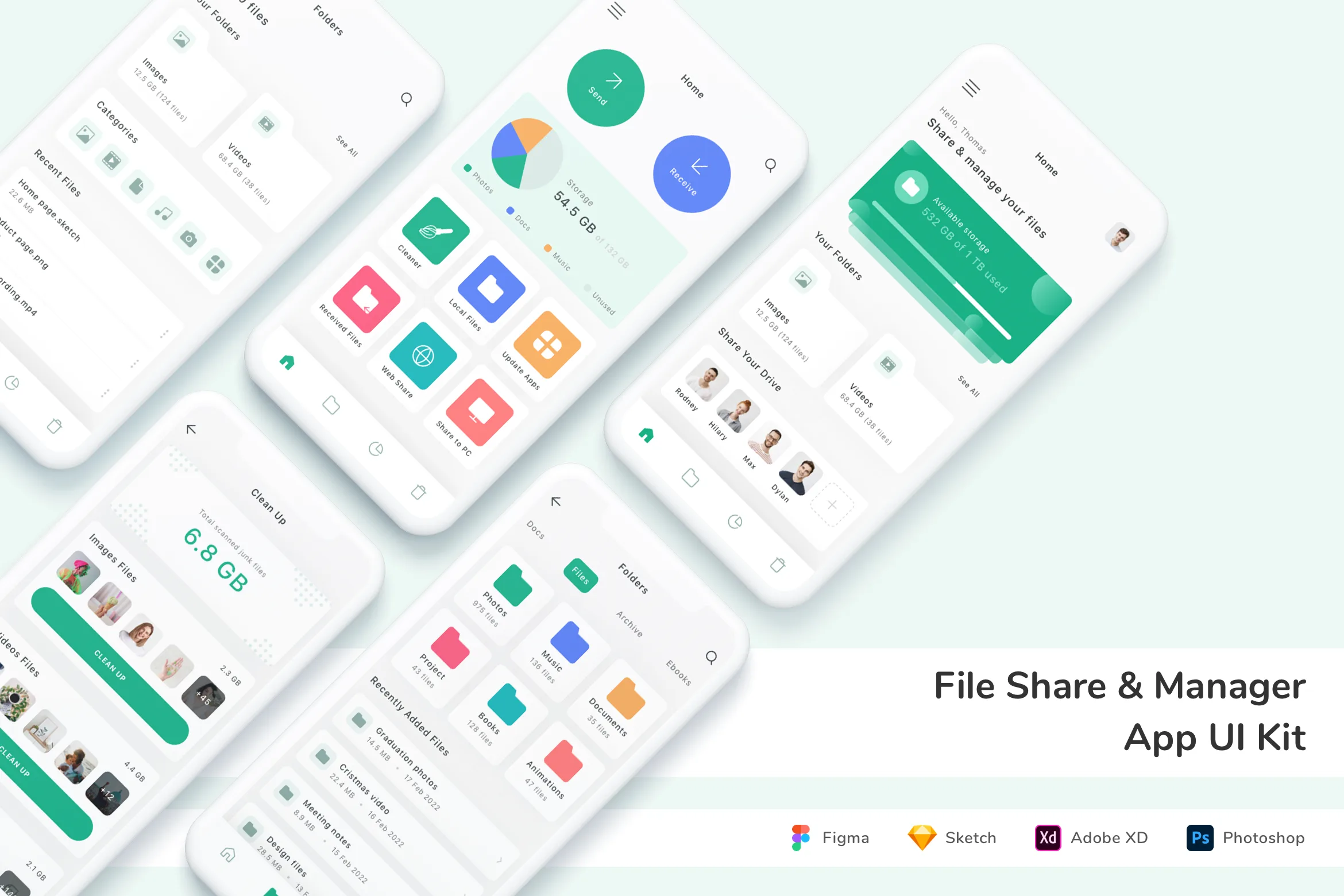 File Share & Manager App UI Kit