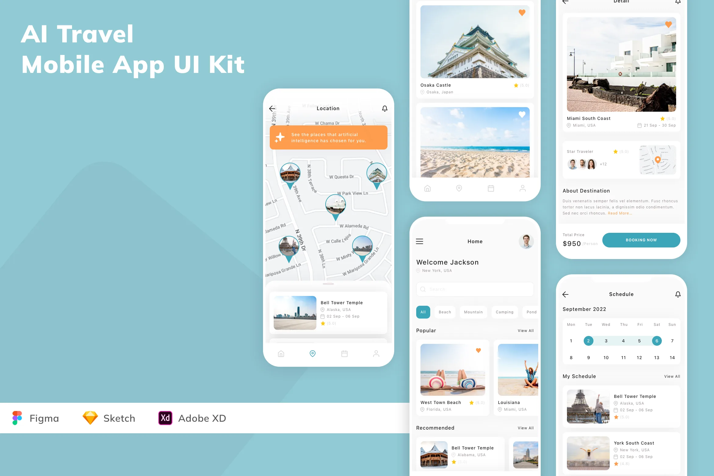 AI Travel Mobile App UI Kit