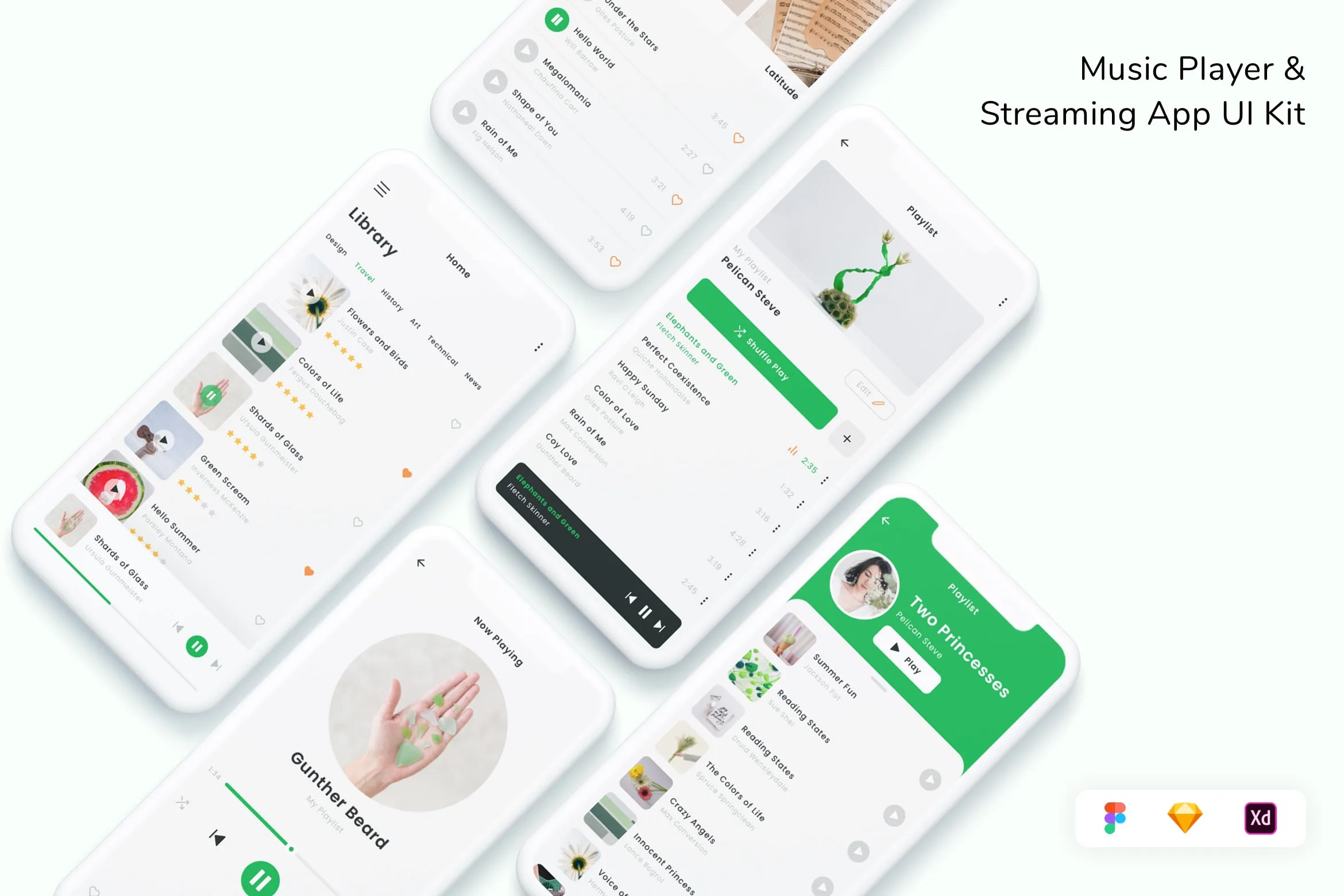 Music Player & Streaming App UI Kit for Figma, Sketch & XD | UIworkshop