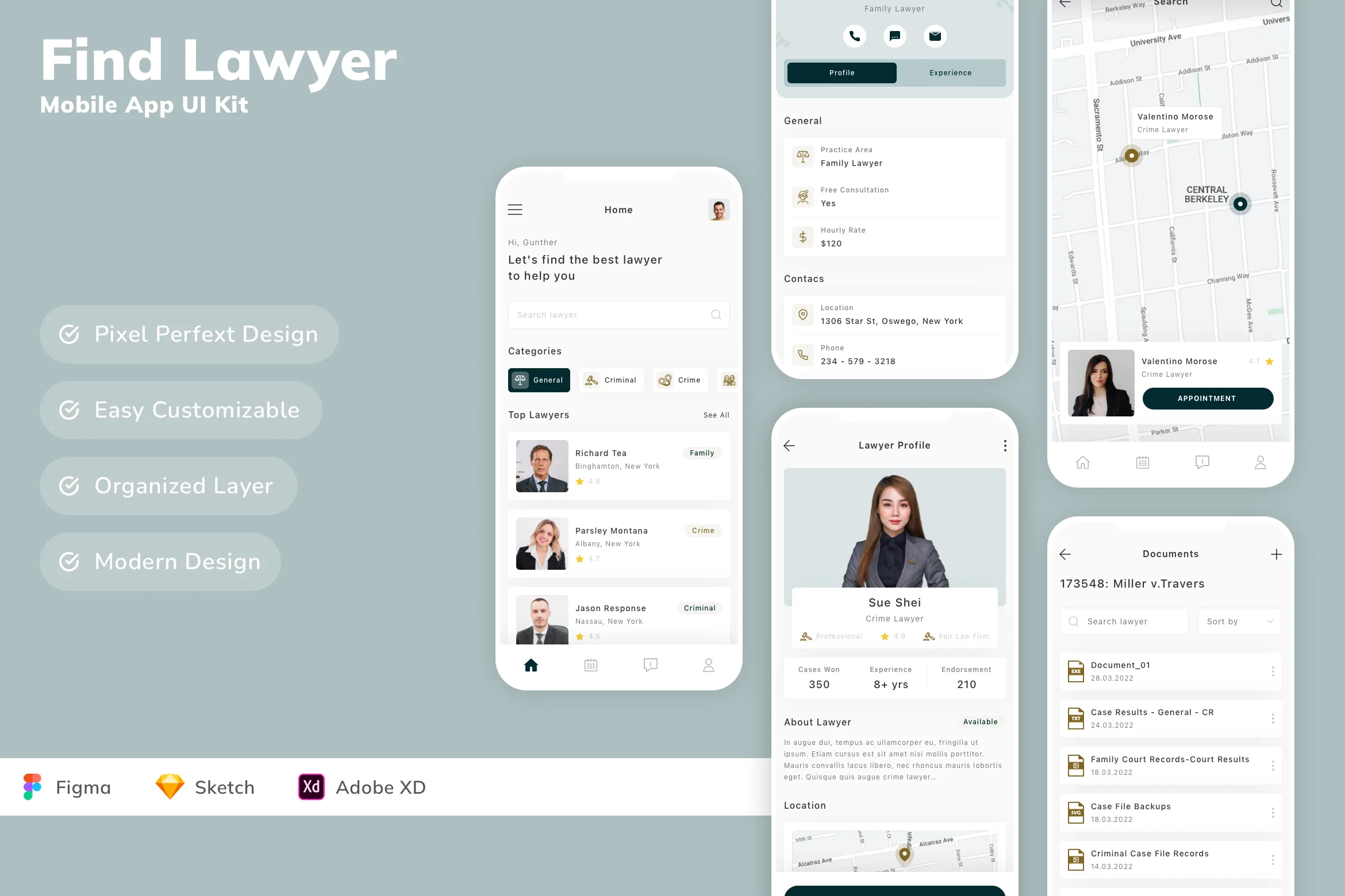 Find Lawyer Mobile App UI Kit