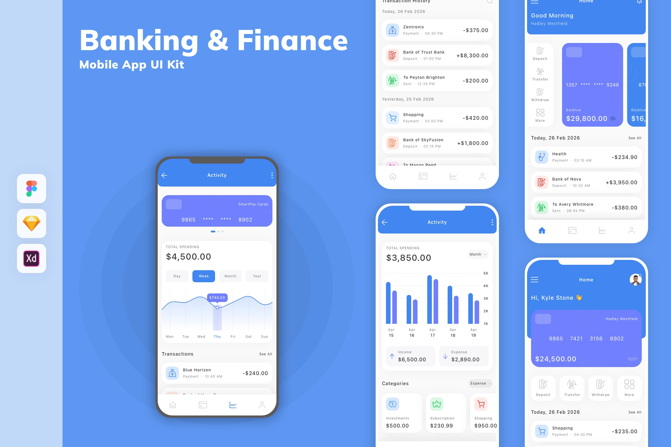 Banking & Finance Mobile App UI Kit